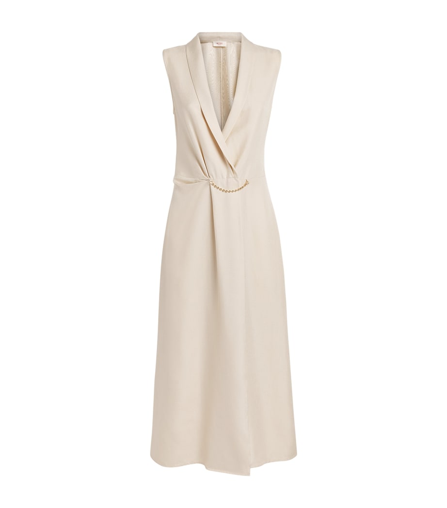 RETORI Womens Silk Wrap Maxi Dress Butter Image 1