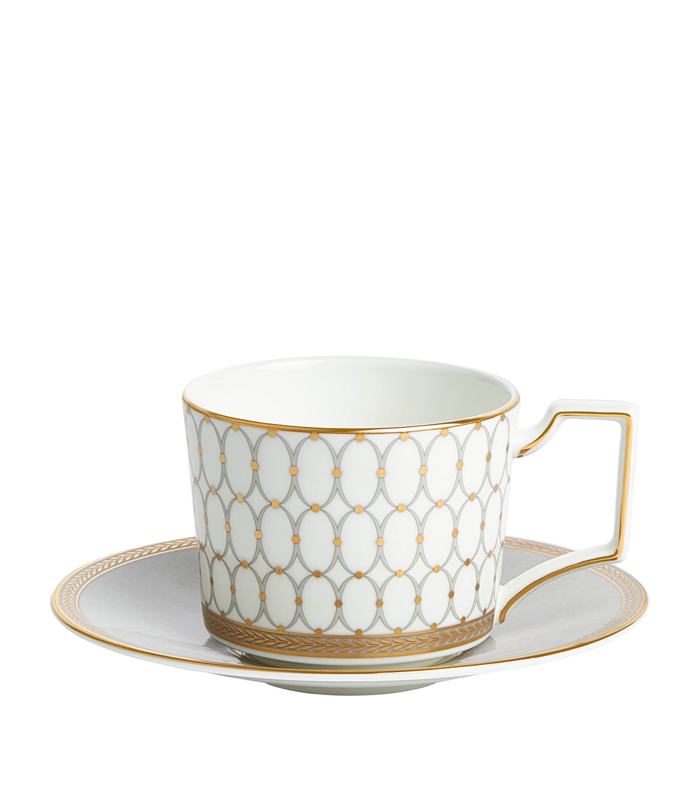 Renaissance Grey Teacup & Saucer (250ml) GREY Image 1
