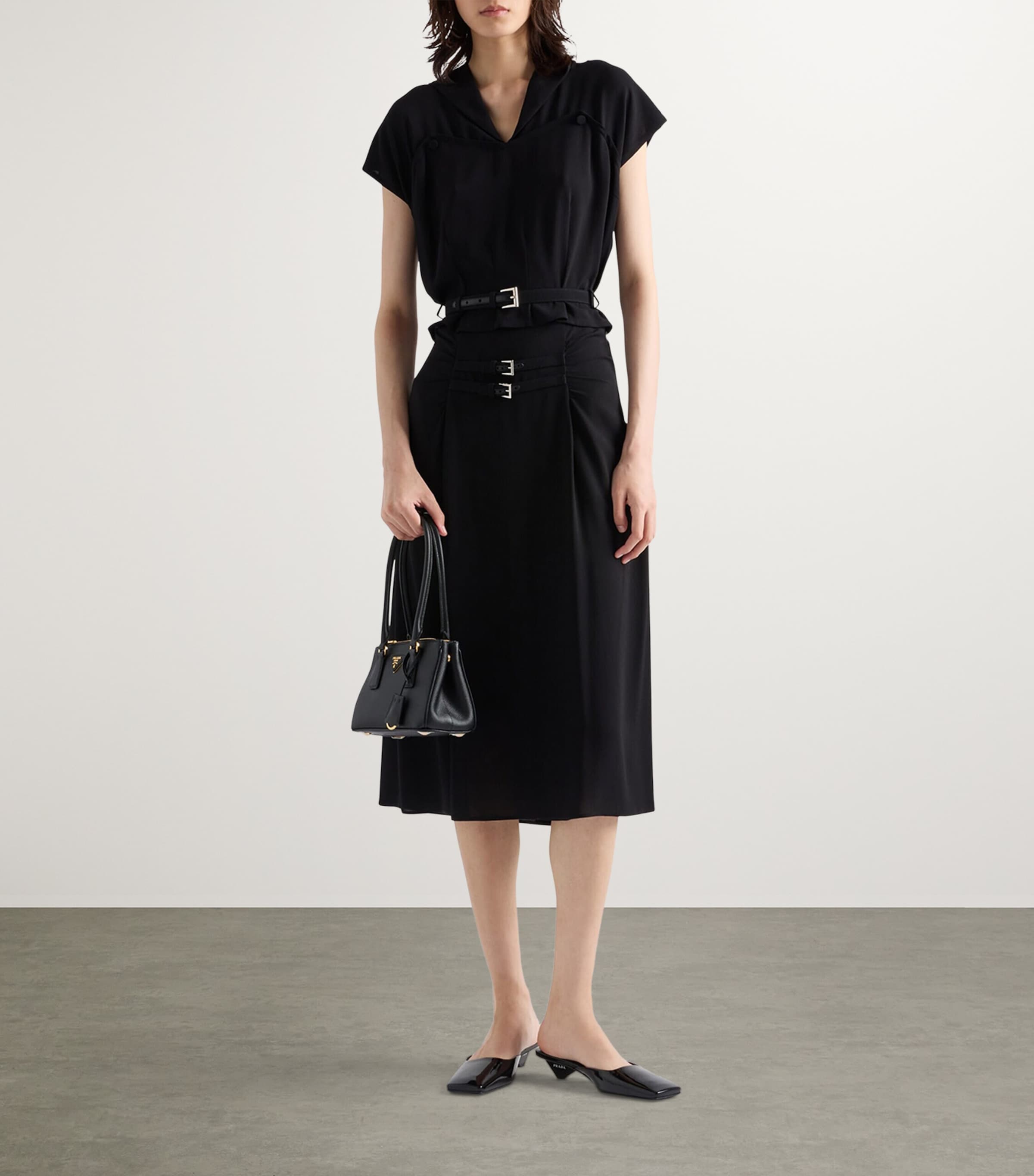 Buckle-Detail Midi Skirt F0002 Image 2