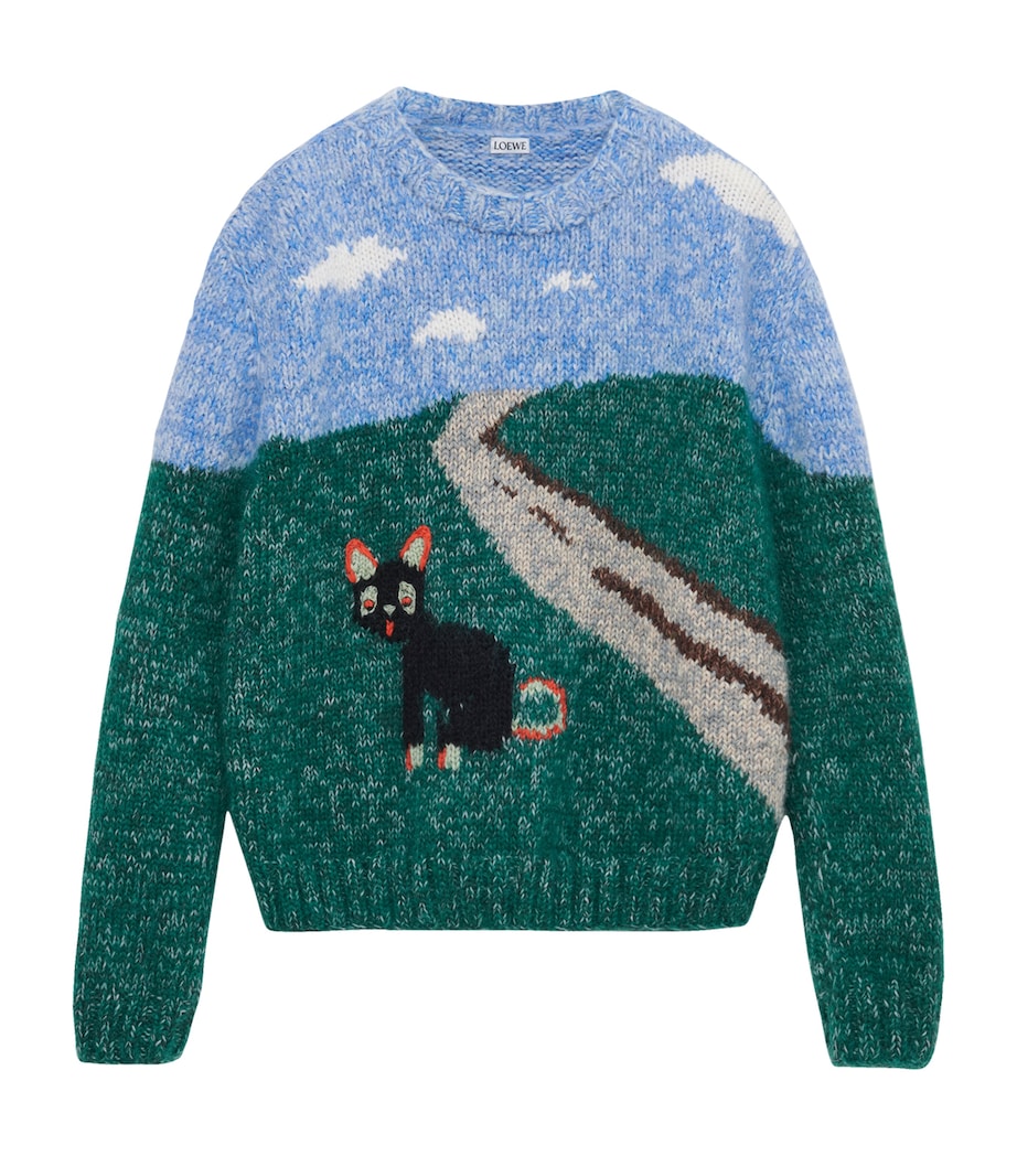 x Louis Wain Wool-Blend Cat Sweater BLUE/MULTICOLOR Image 1