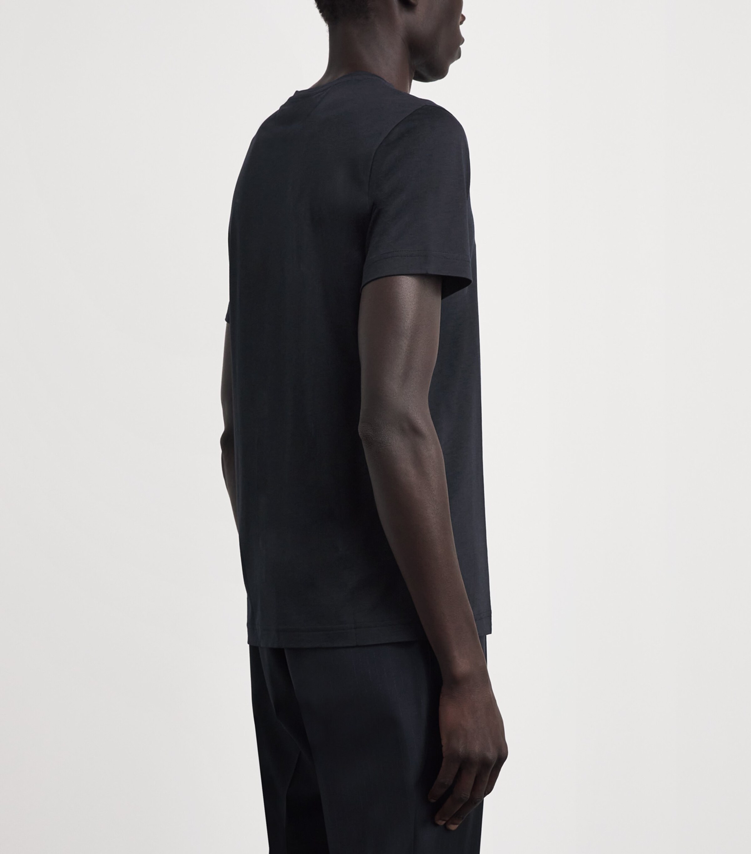 Pal Zileri Mens Cotton T-Shirt Navy Image 5
