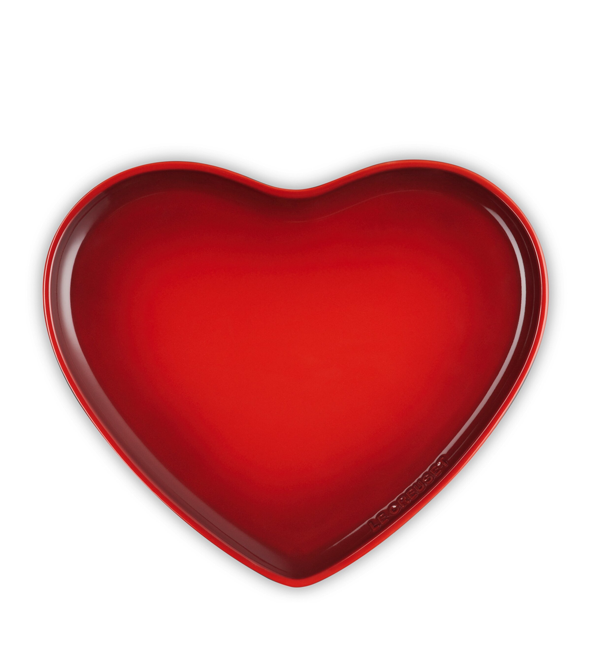 Le Creuset Stoneware Heart Serving Plate (32cm) Cerise Image 3