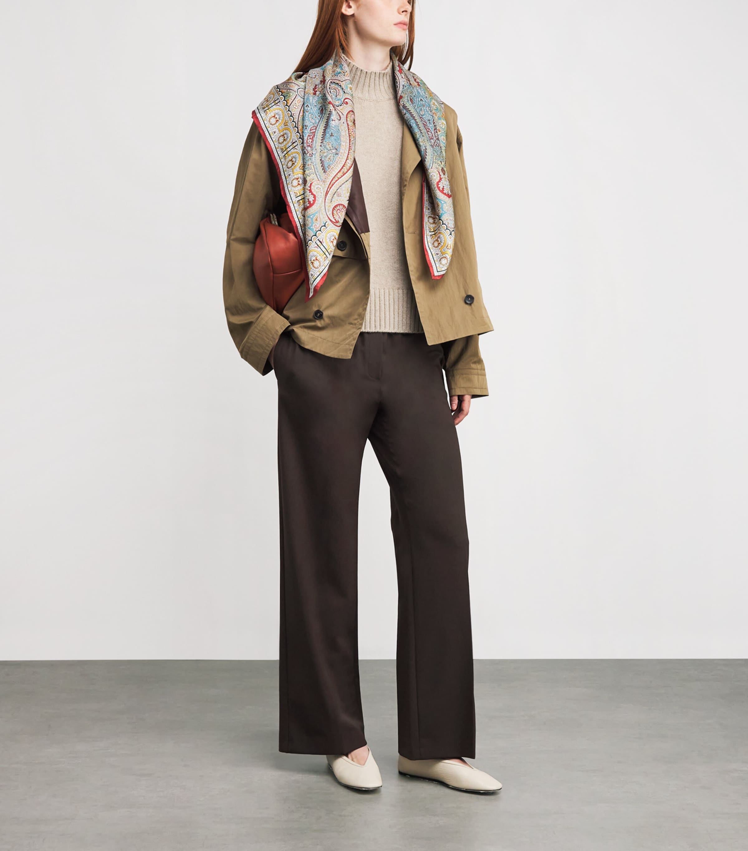 Wide-Leg Trousers CHOCOLATE Image 2