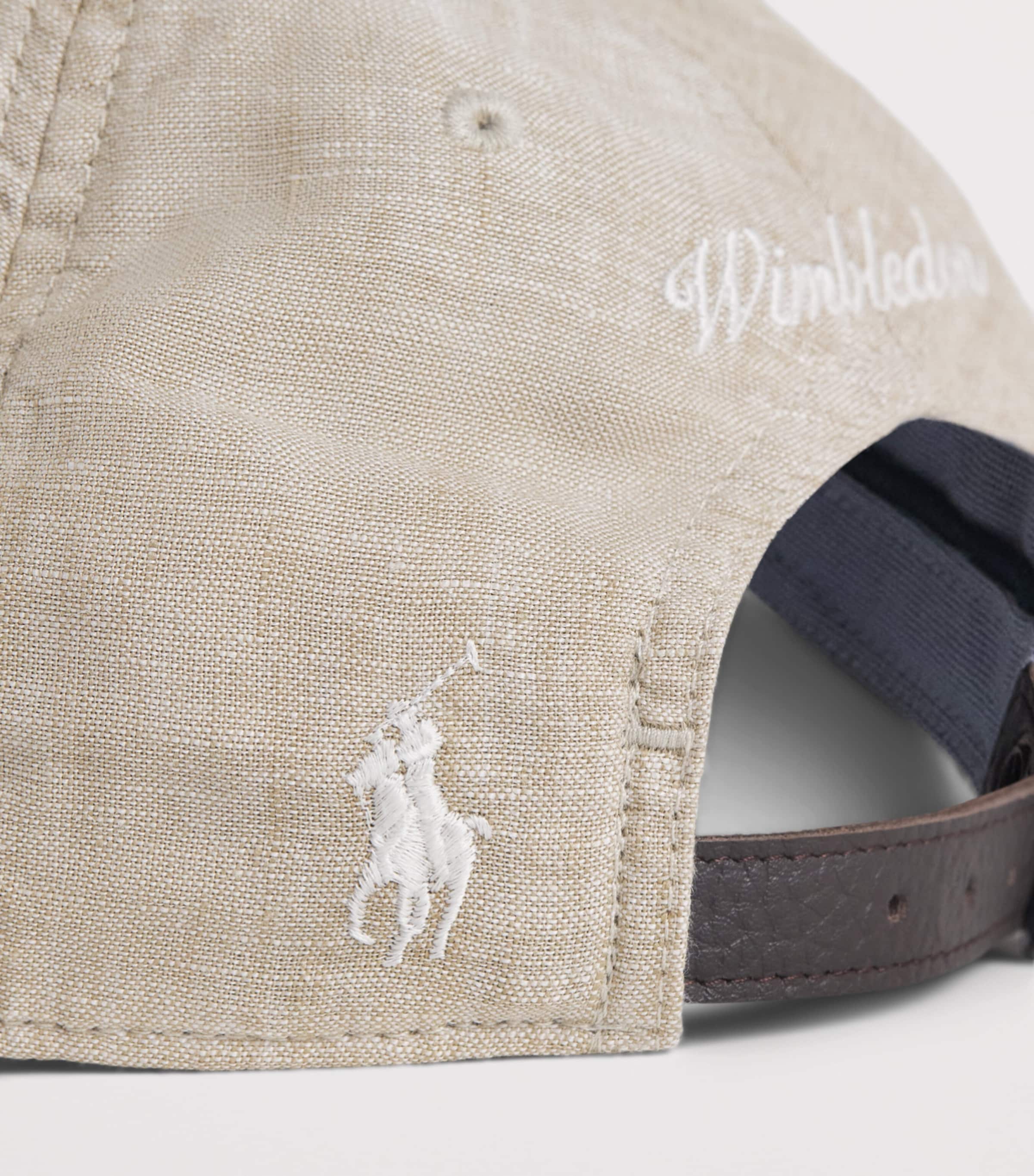 Polo Ralph Lauren x Wimbledon Linen Logo Cap Clssc Khki Wht Image 4
