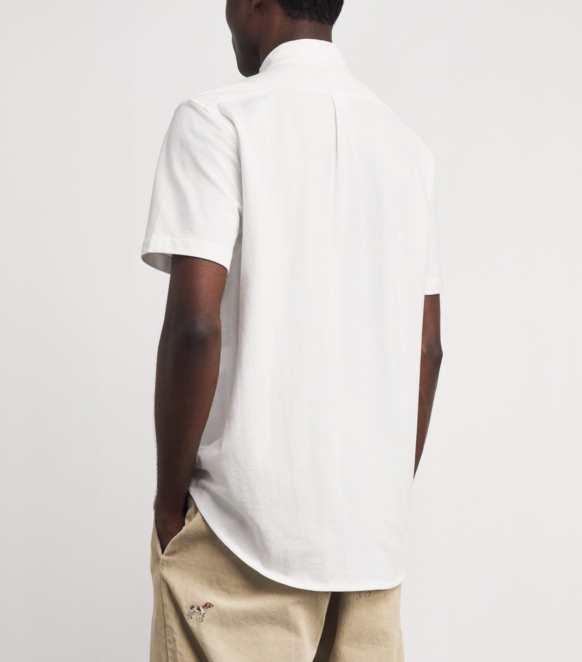 Polo Ralph Lauren Mens Cotton Short-Sleeve Featherweight Mesh Shirt White Image 5