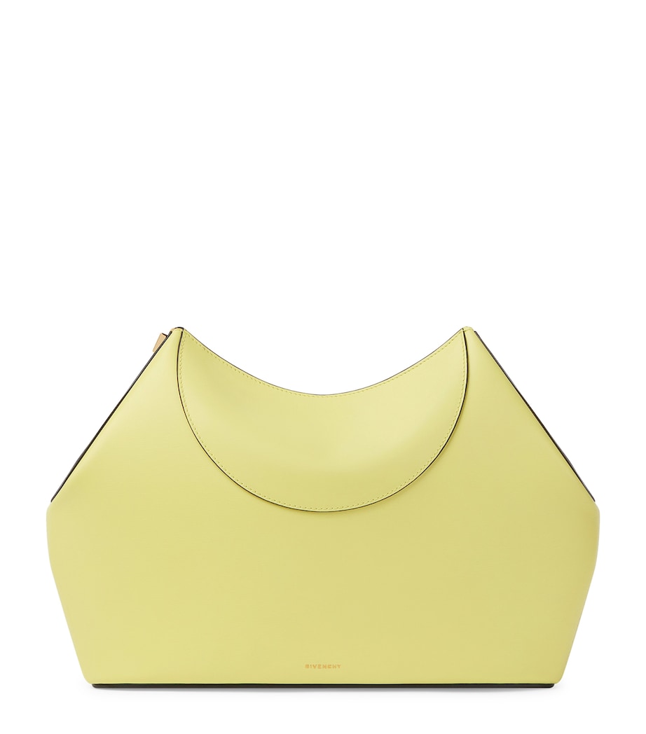 Leather Facet Clutch Bag ACID YELLOW Image 1