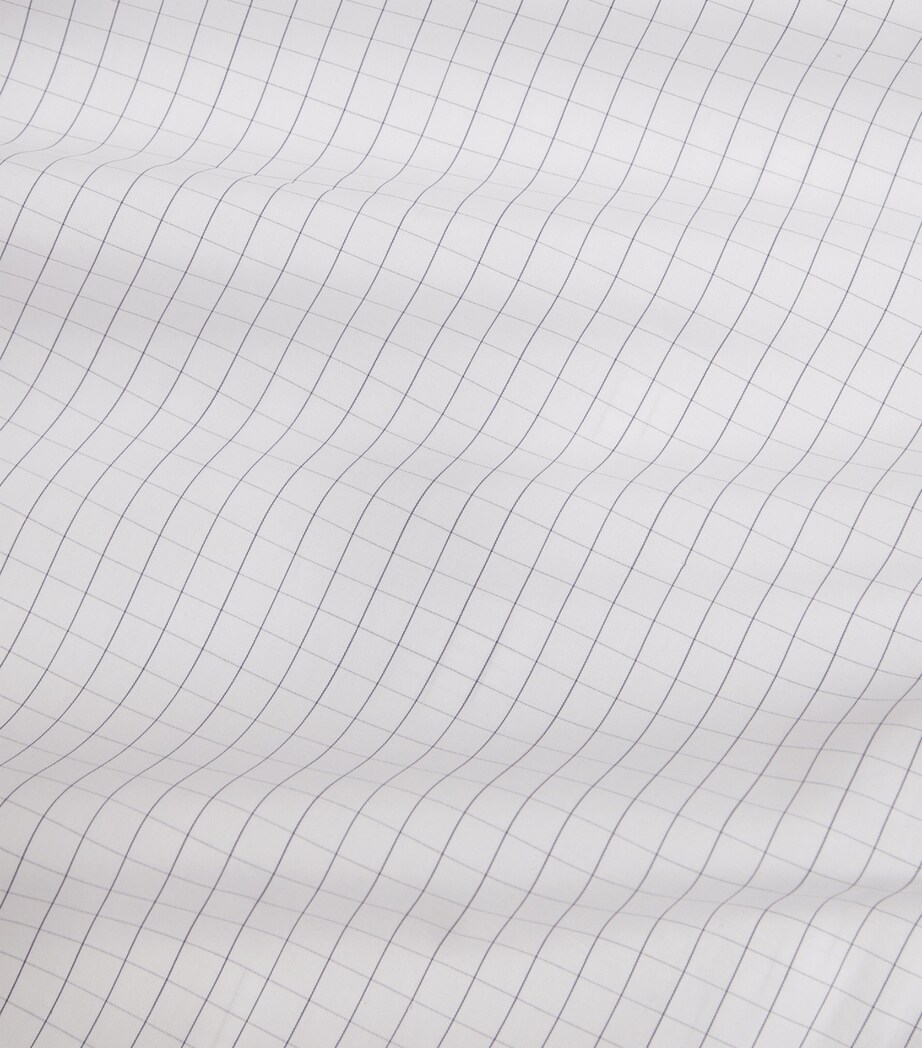 Giza Cotton Tattersall Check Shirt 122BLUE WHITE Image 5