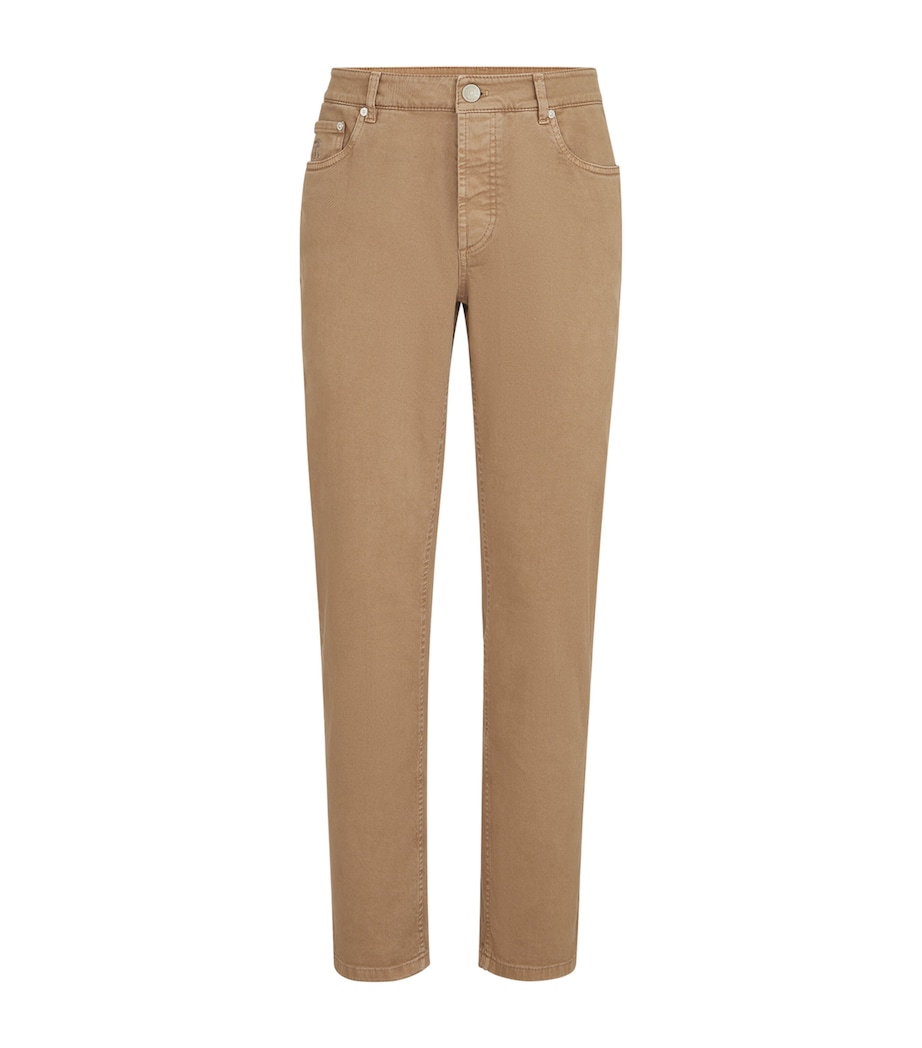 Brunello Cucinelli Mens Denim Garment-Dyed Trousers Image 1