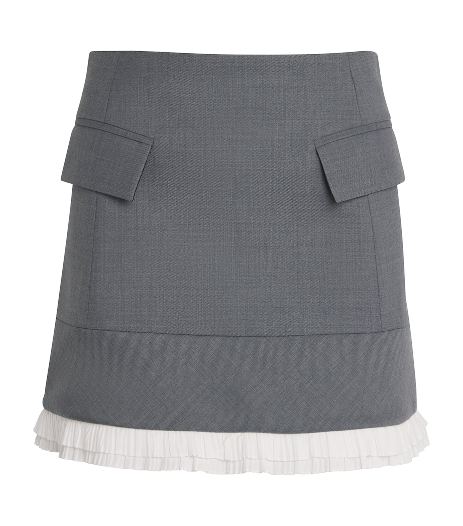 Wool-Blend Mini Skirt GREY Image 1