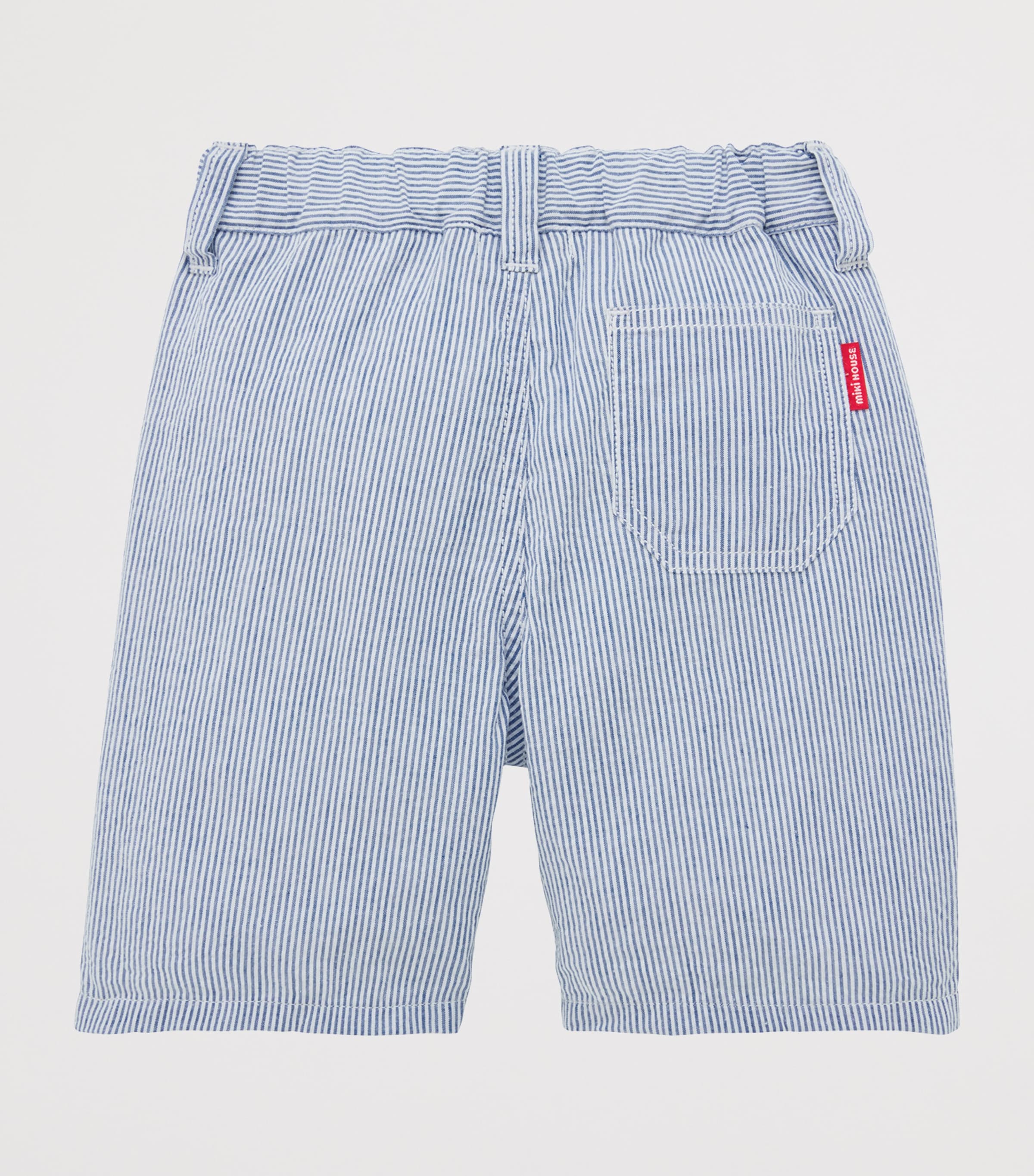 Miki House Cotton Stripe Bear Shorts (2-5 Years) Image 2