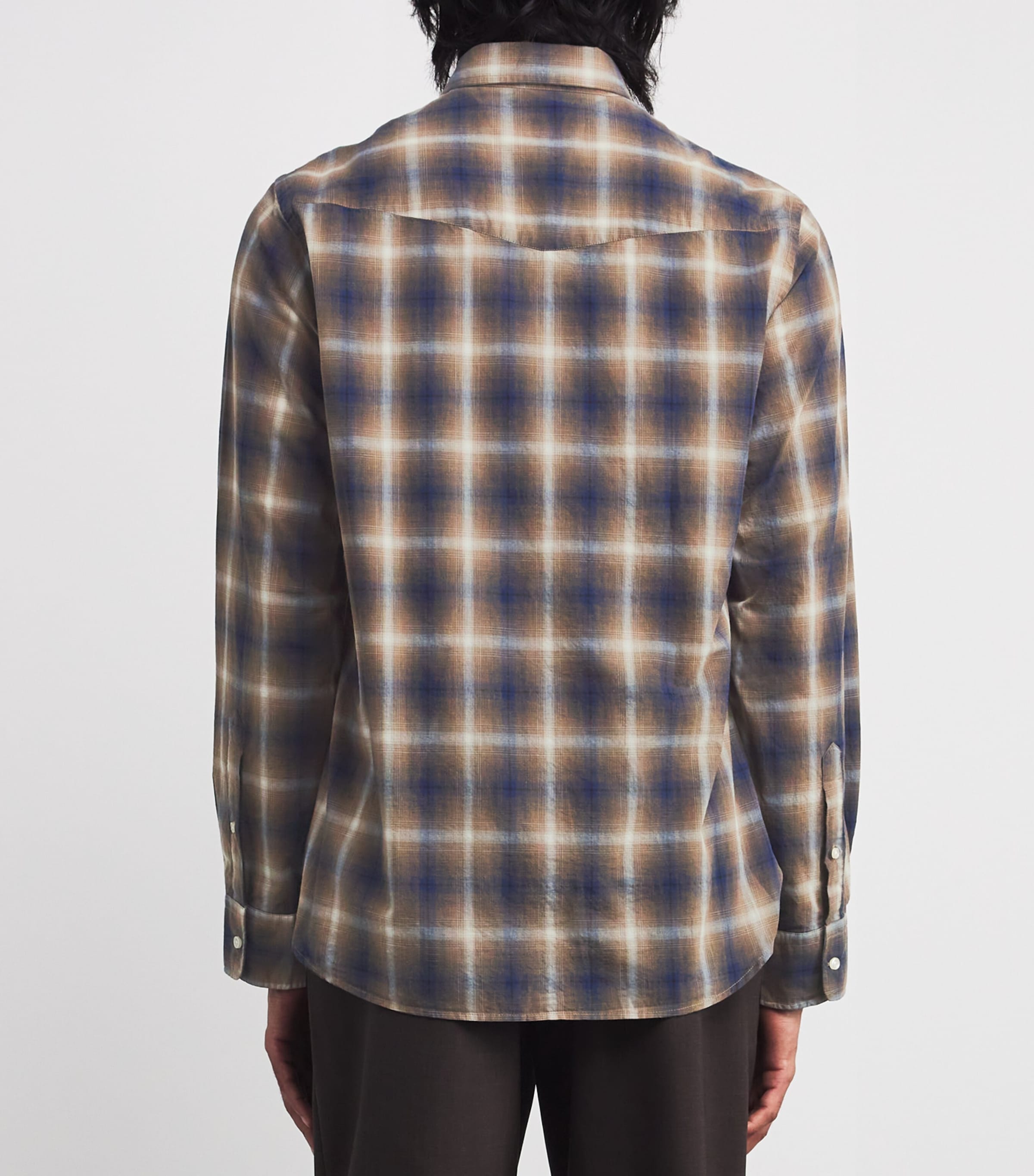 Cotton Check Shirt ICDCOFF/CREAM/NAVY Image 4