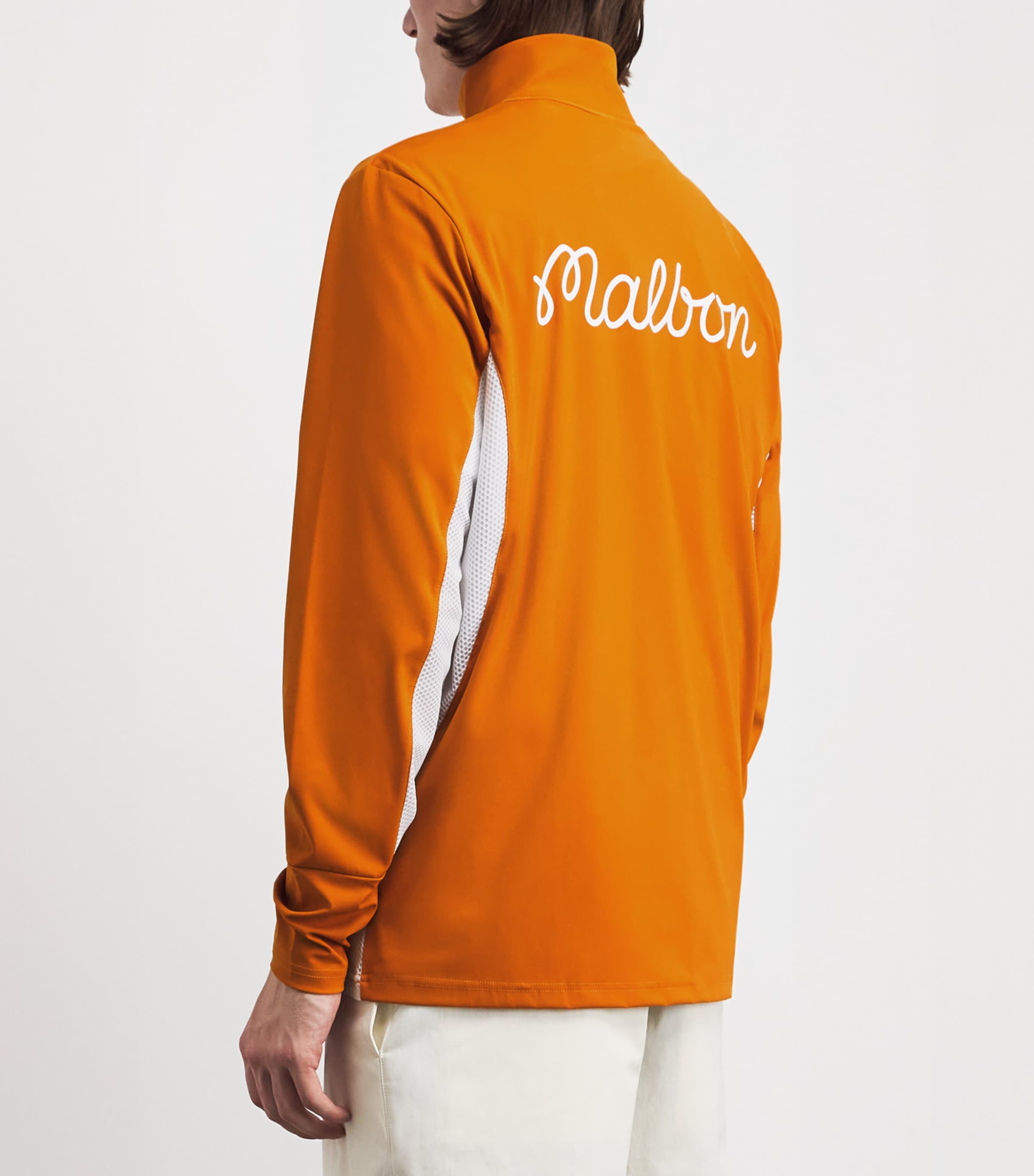 Malbon Golf Mens Santiago Mid Layer Marmalade/cream Image 5