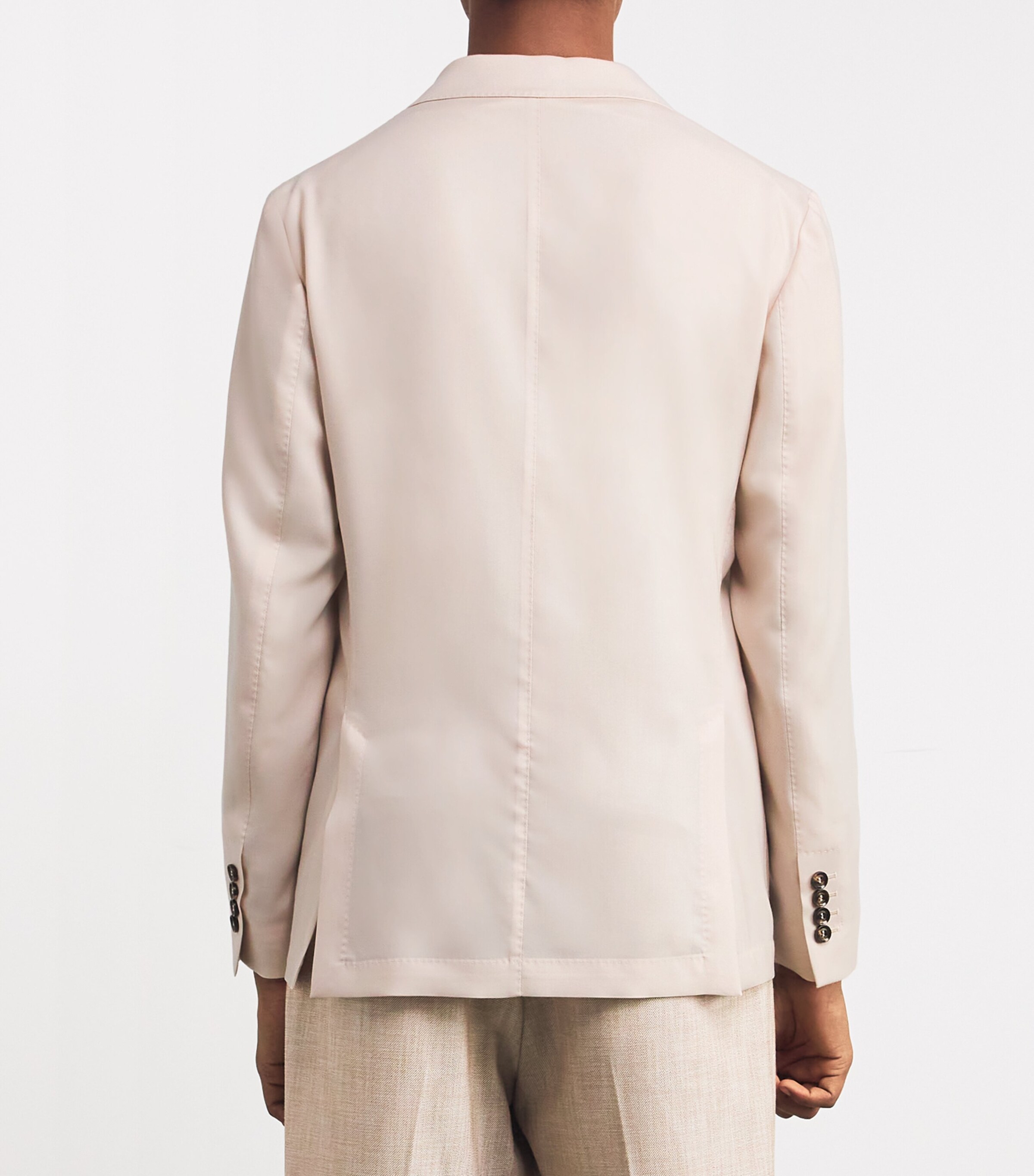 Cashmere Single-Breasted Blazer 81914 BEIGE Image 4