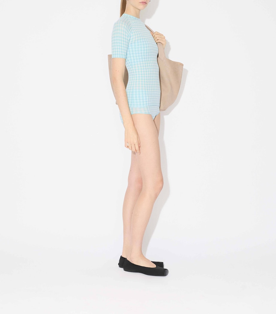 Gingham Top AMAZONITE Image 4