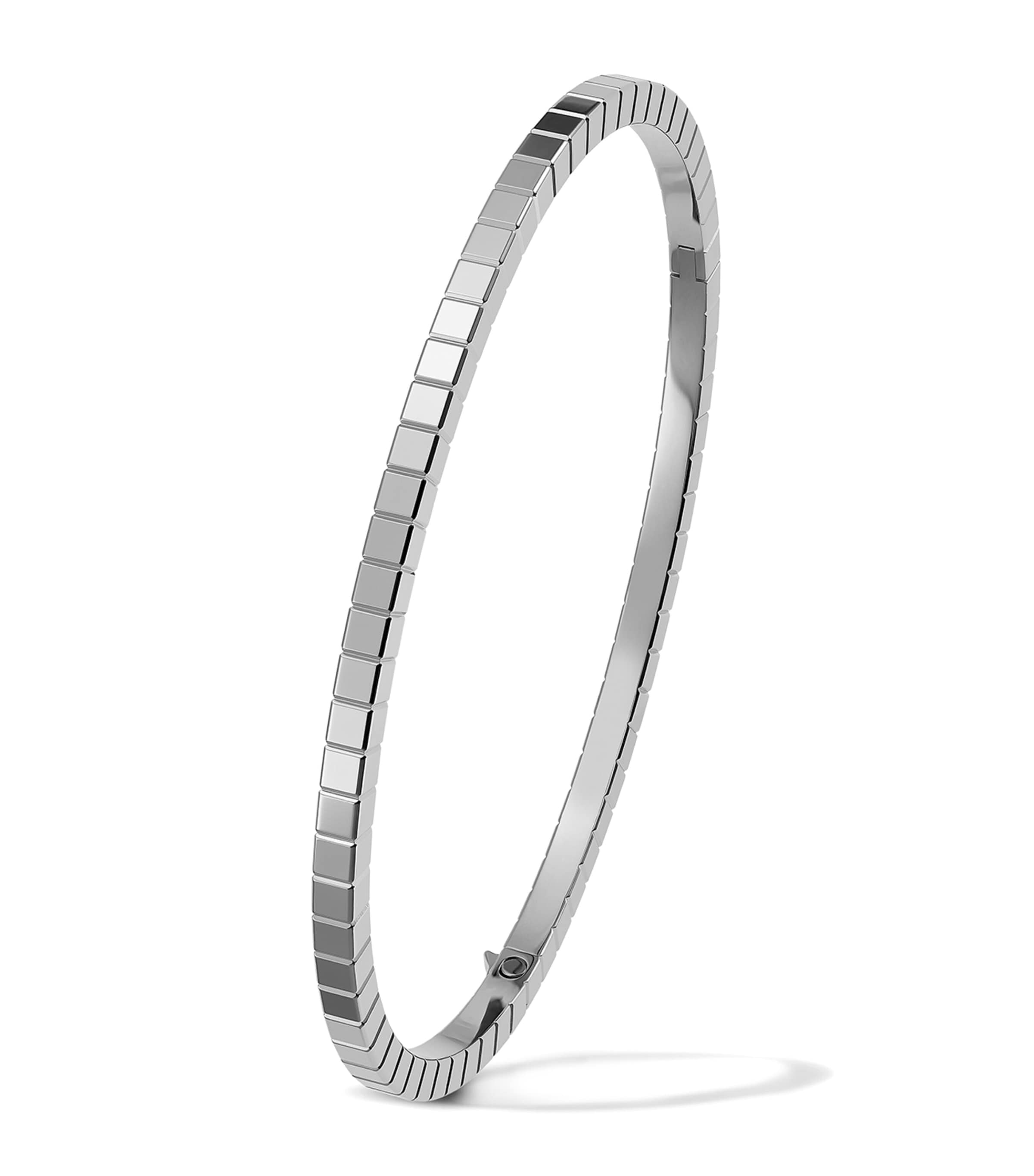 Chopard White Gold Ice Cube Bangle In Metallic