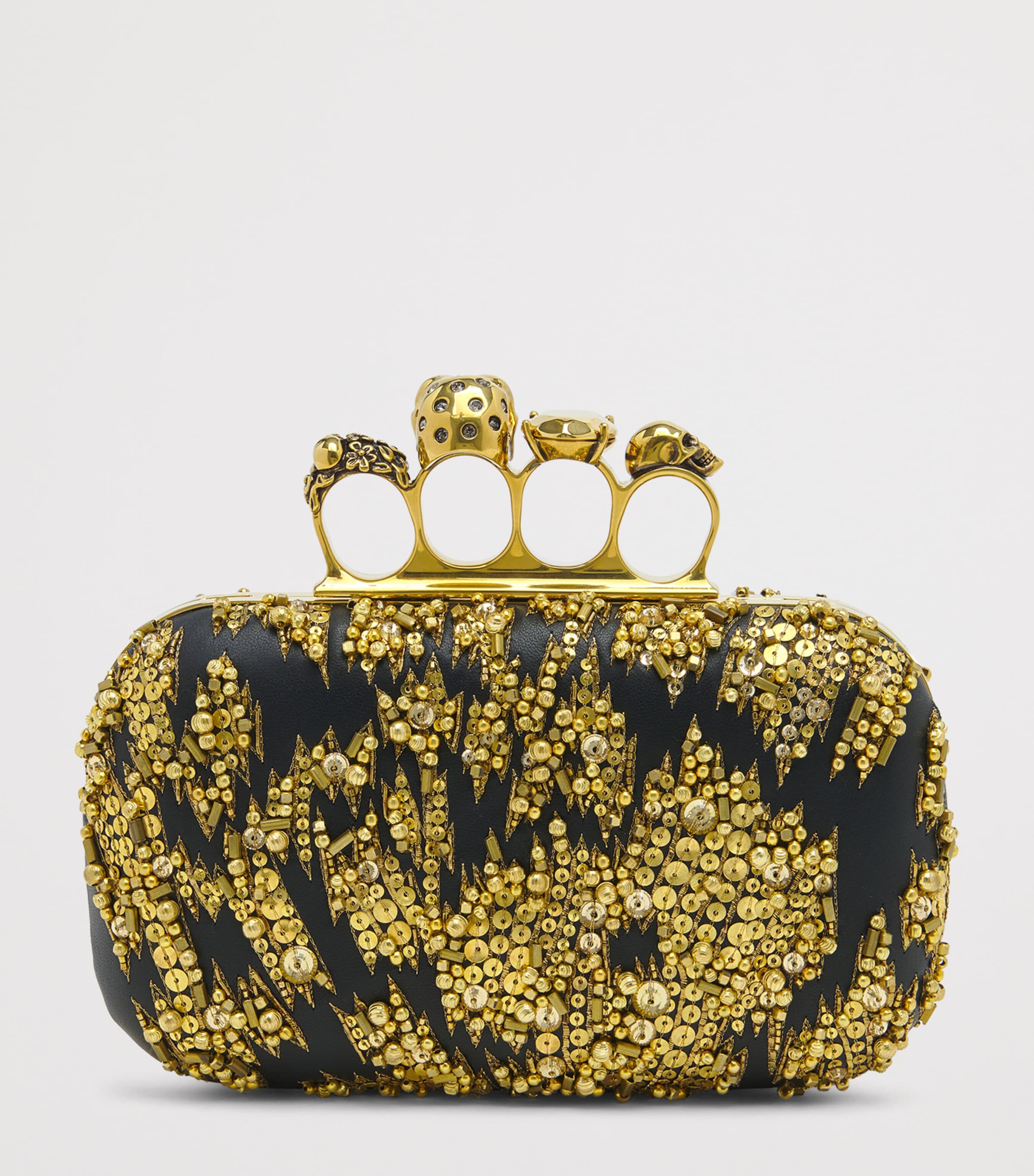 Embellished Skull Knuckle Clutch Bag 8500 Image 2