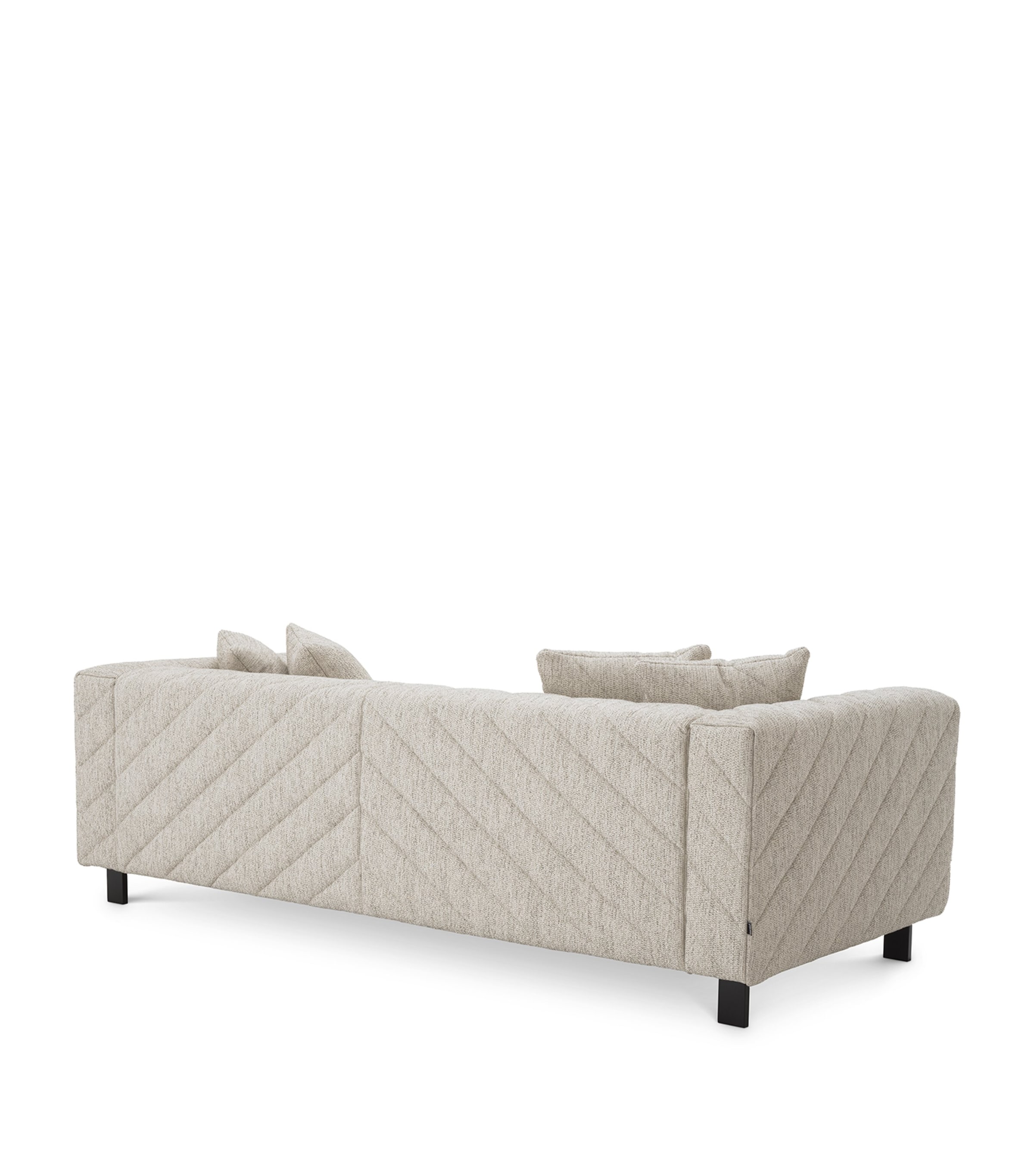 Quilted Avellino 3-Seater Sofa LIGHT GREY Image 5
