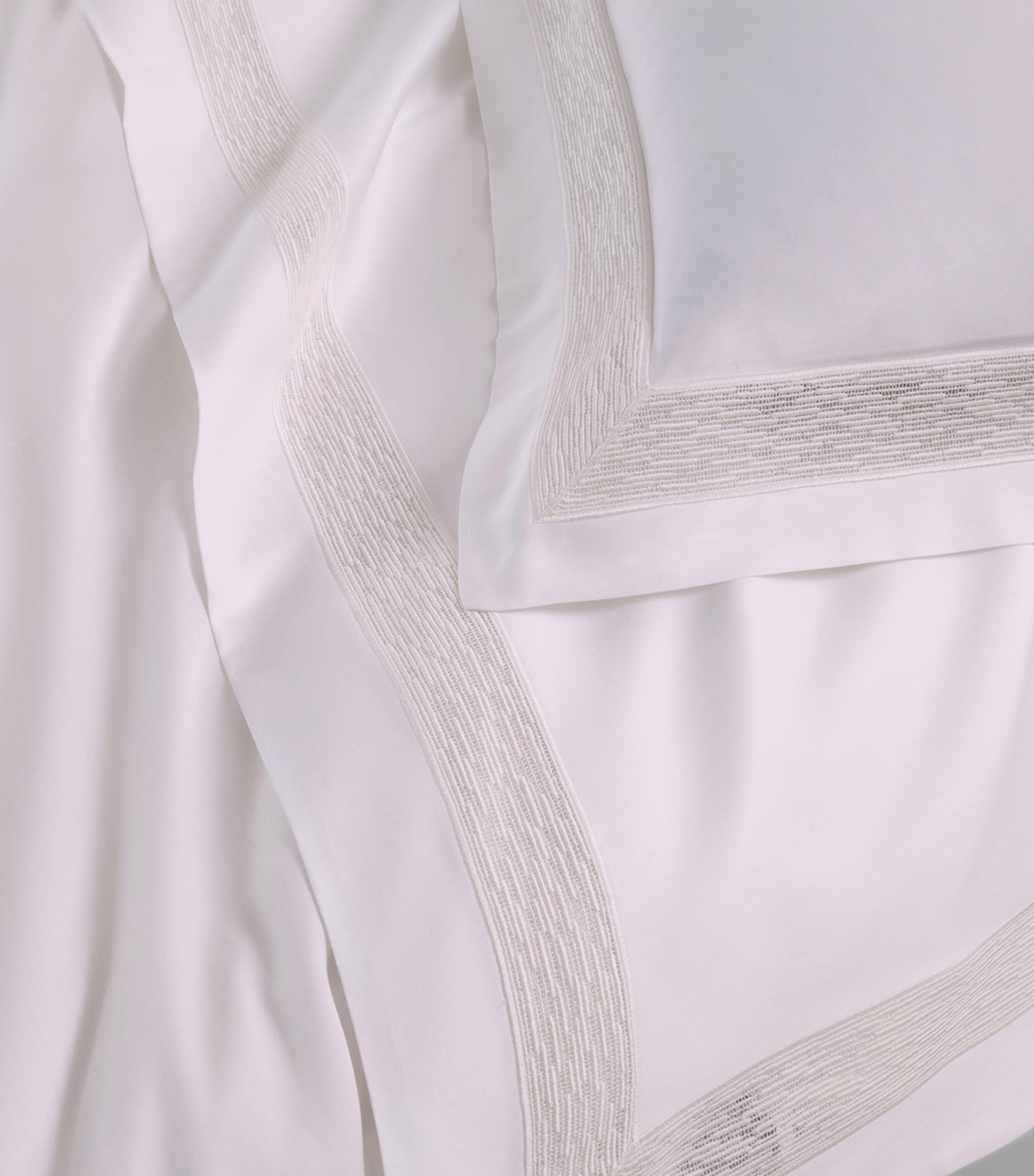 Frette Cotton Balance Lace King Duvet Cover (260cm x 240cm) Milk Image 3