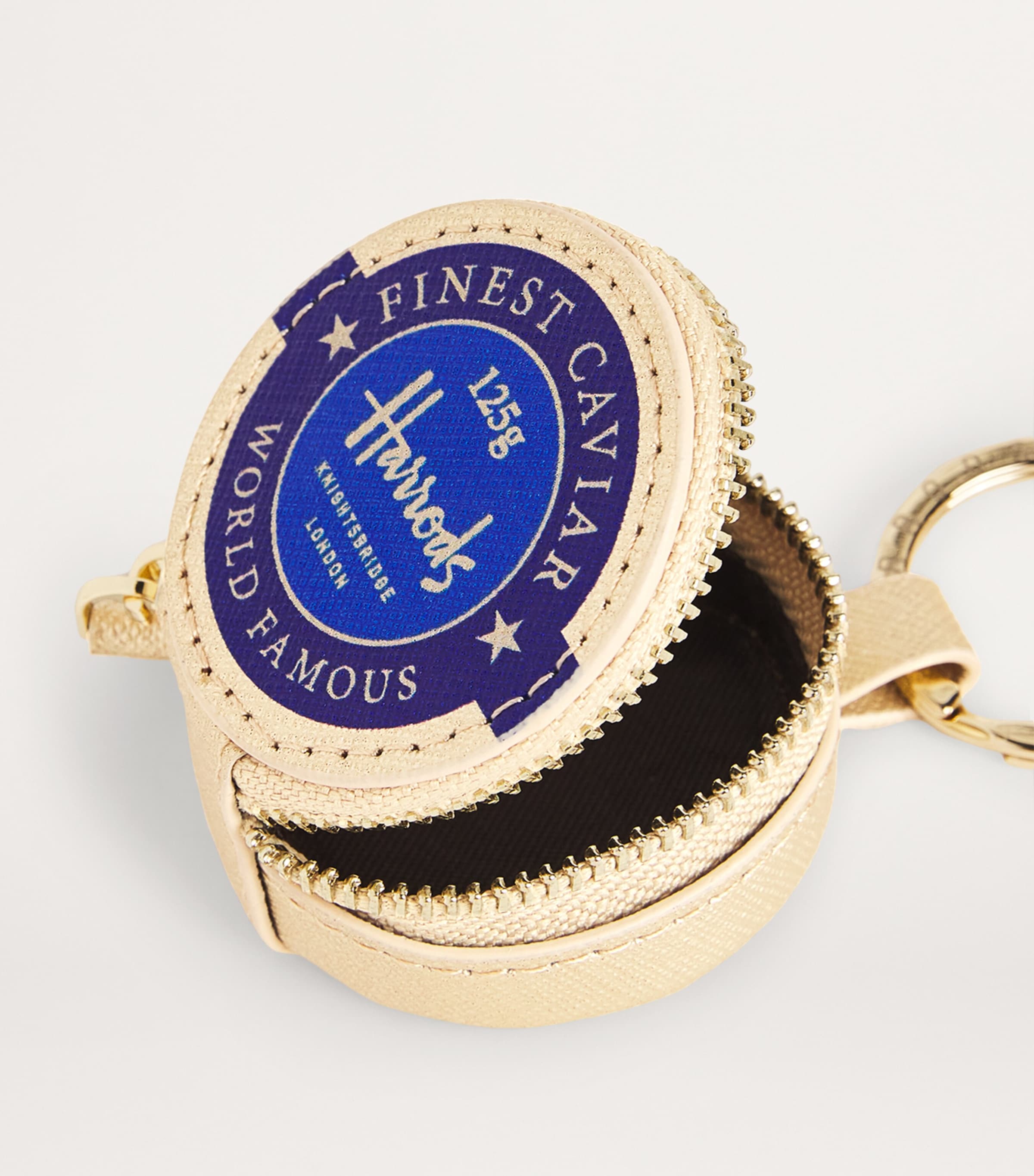Harrods Leather Caviar Keyring Image 2