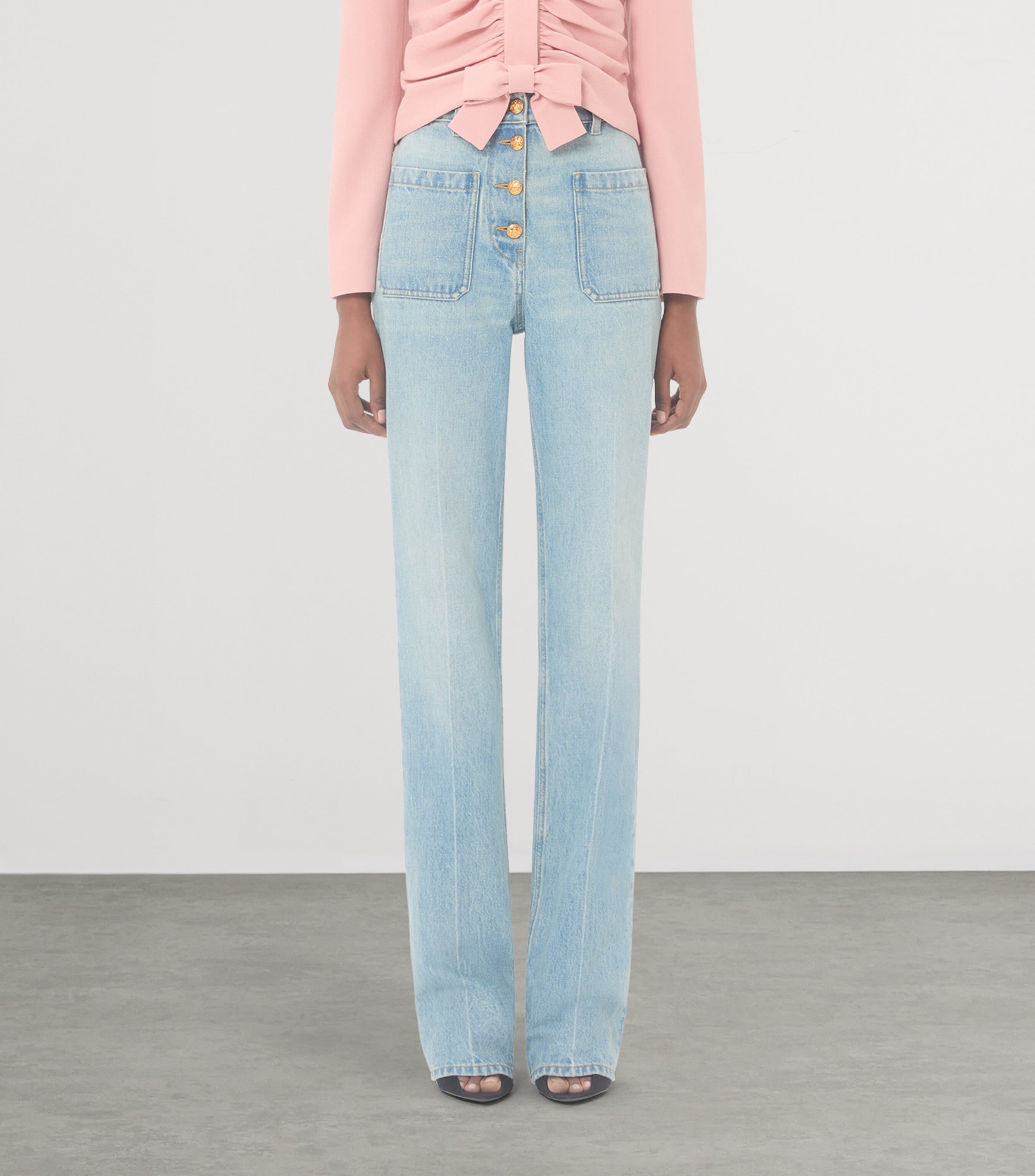 Valentino Womens Straight Leg Jeans Flx Image 2