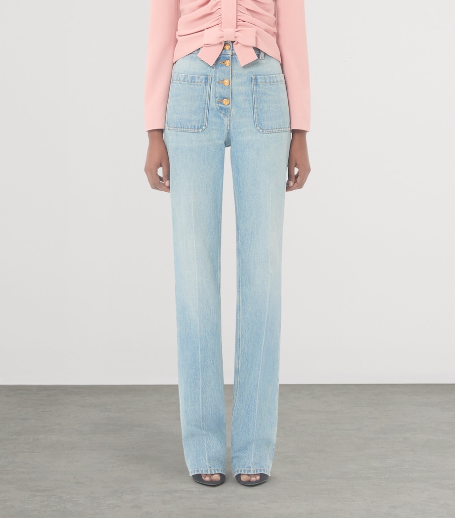Valentino Womens Straight Leg Jeans Flx Image 2