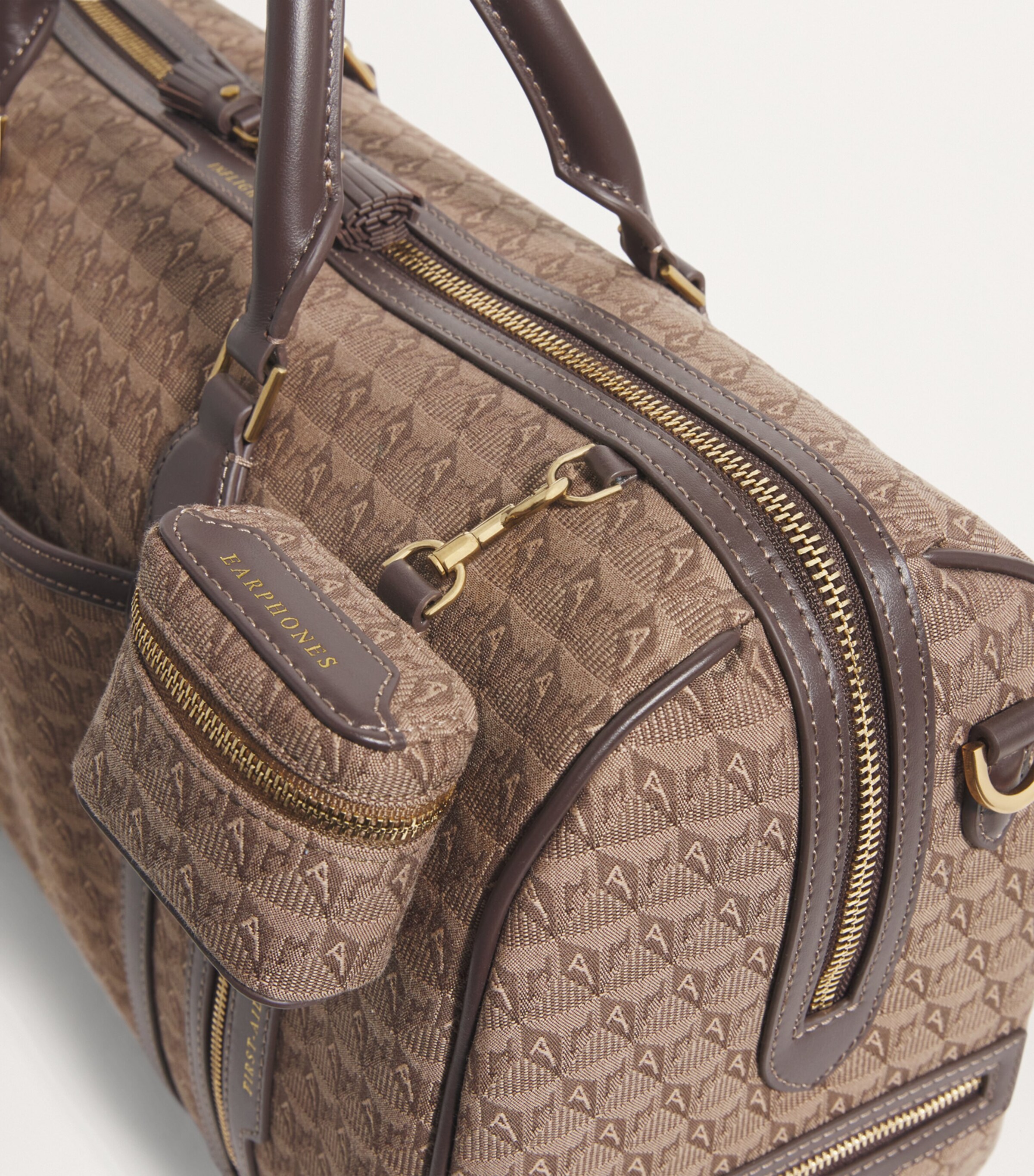 Anya Hindmarch Multi Jacquard Leather-Trim Inflight Travel Bag
