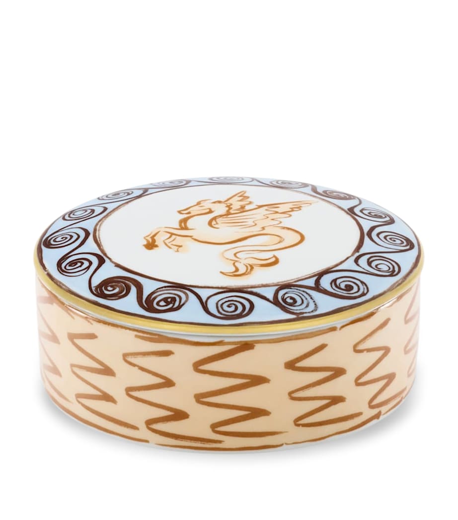 Porcelain Il Viaggio di Nettuno Round Trinket Box (13cm) G00135001 Image 1