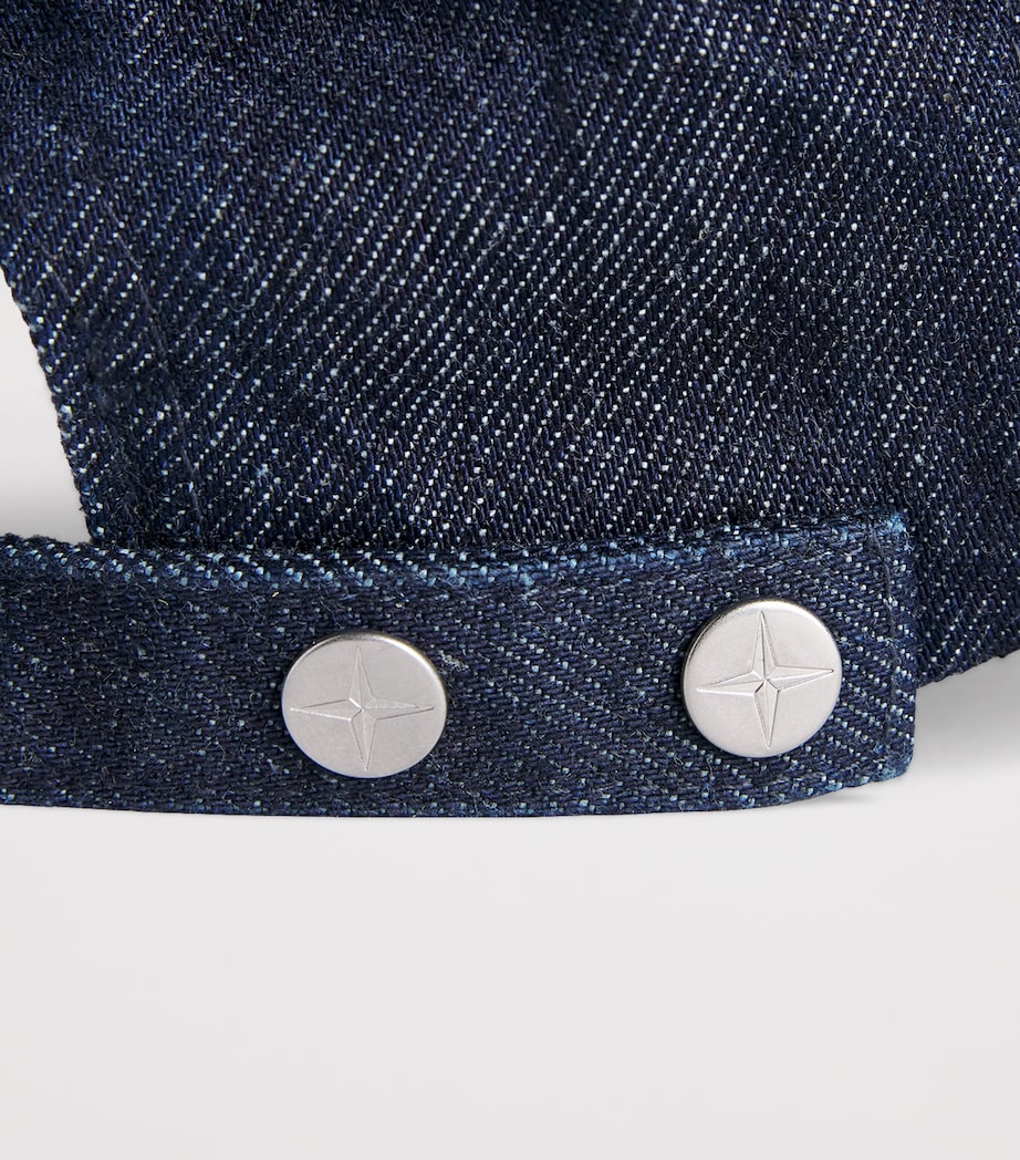 Stone Island Denim Embroidered Baseball Cap Image 3
