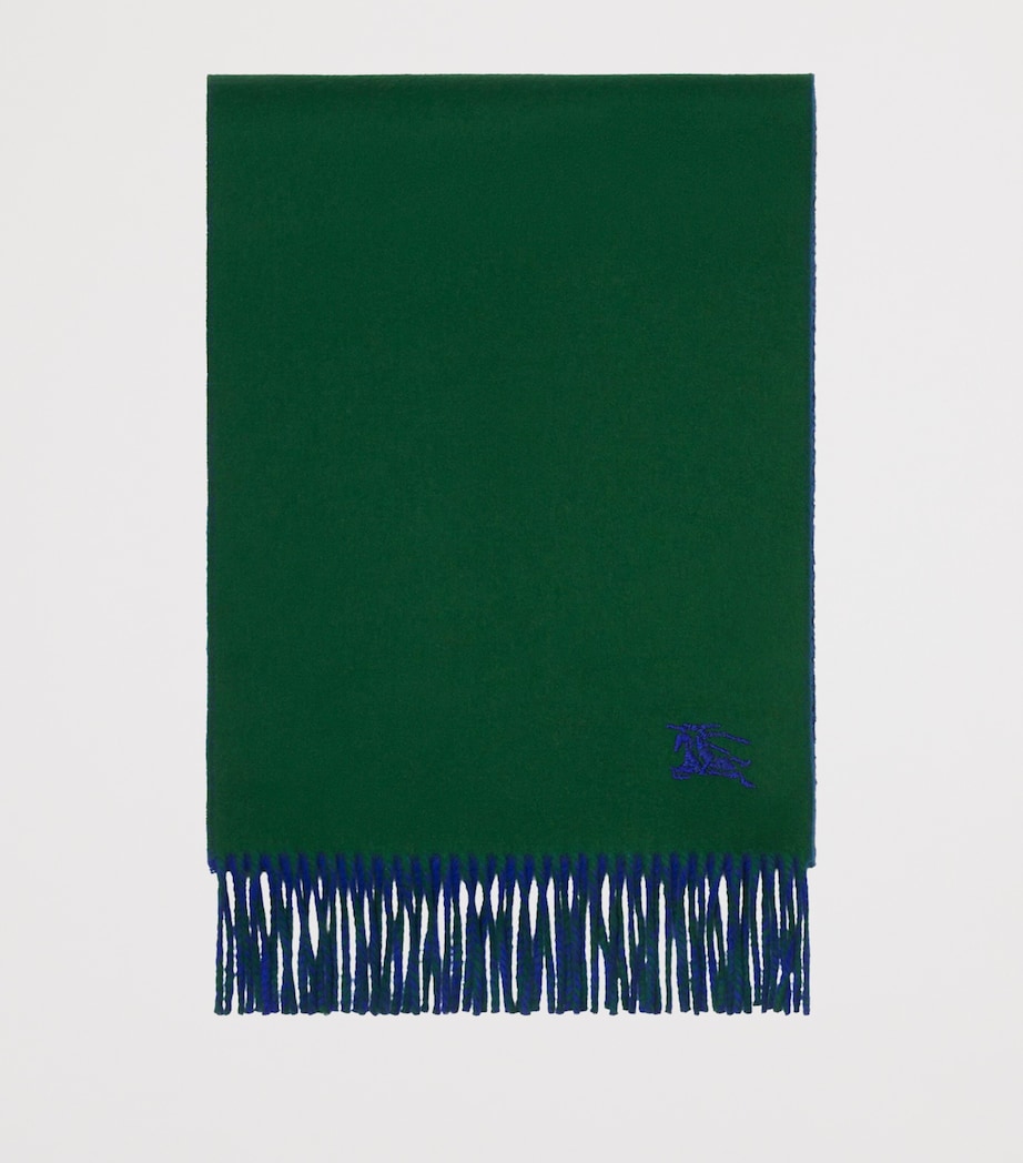 Cashmere Reversible EKD Scarf DARK FERN GREEN/KNIG Image 3