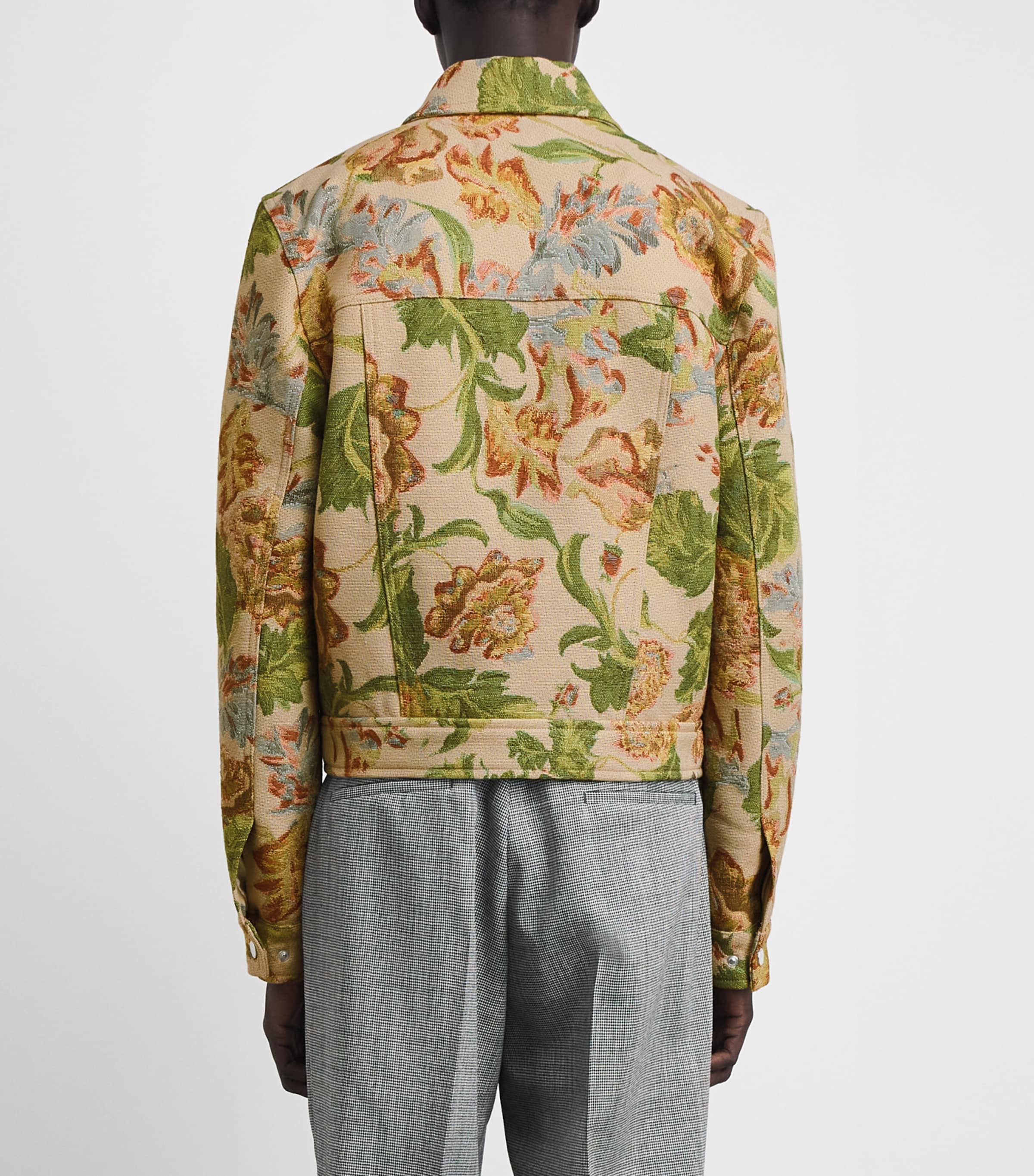 AMIRI Mens Floral Tapestry Jacket Pale Rose Image 5