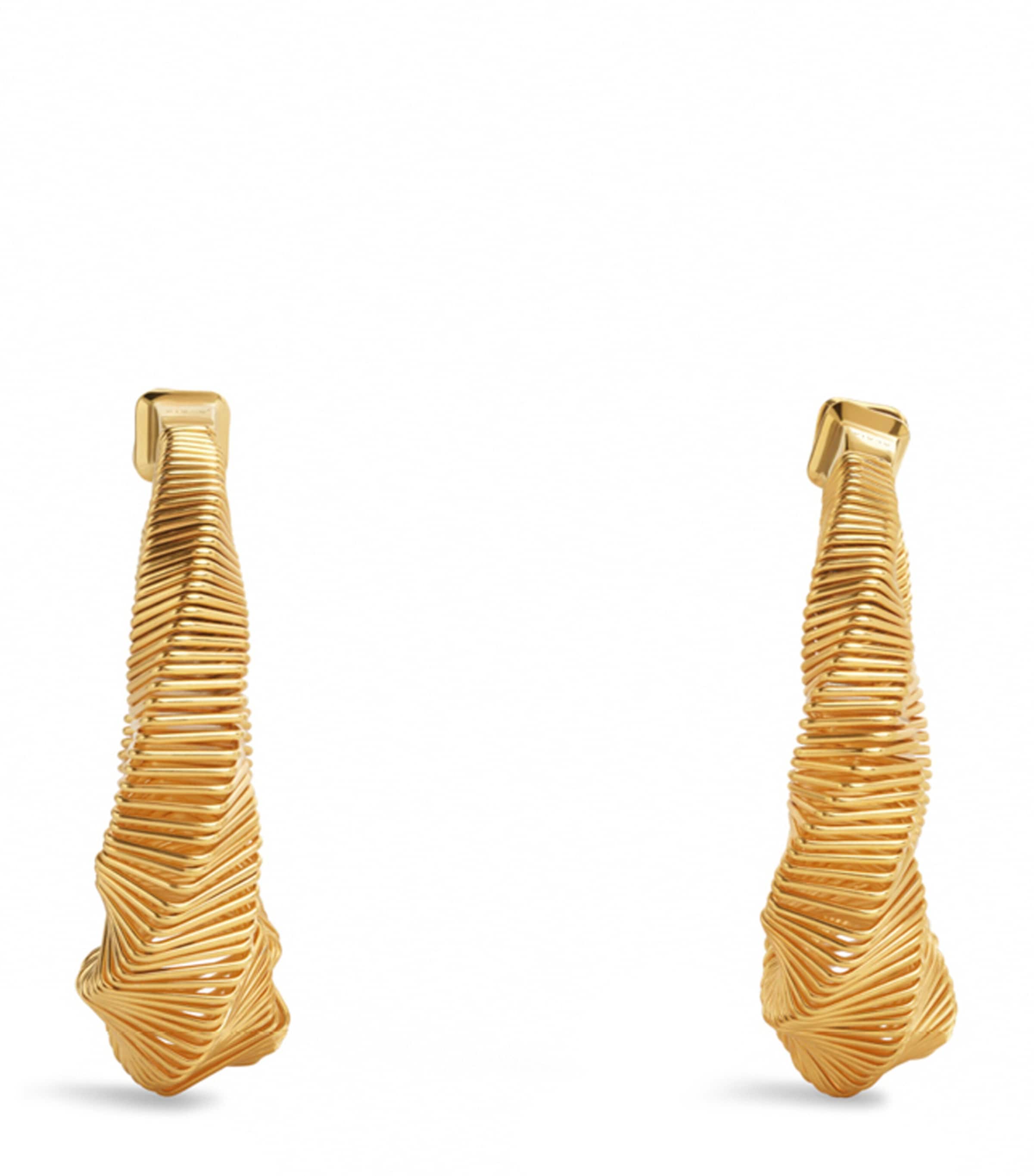 Square Spiral Hoop Earrings NOIR Image 3