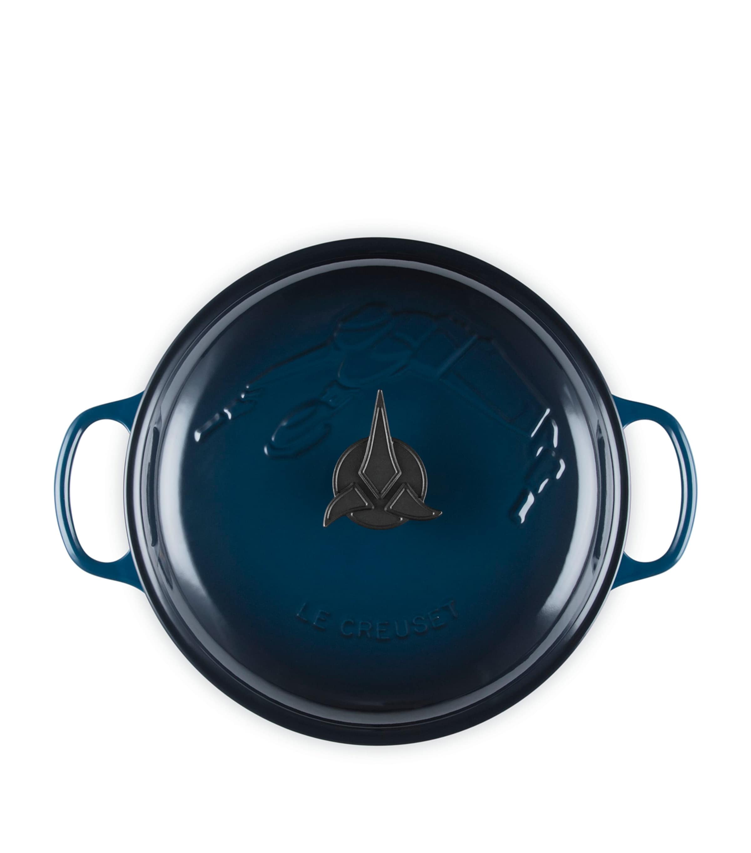 Le Creuset x Star Trek Signature Round Klingon Braiser Blue Image 5