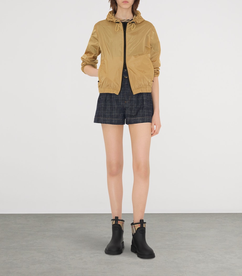 Rubber Nova Check Rain Boots BLACK Image 2