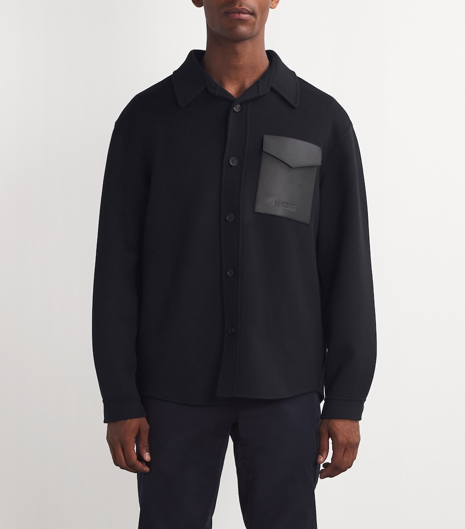 Wool Emmanuel Overshirt NAVY Image 3
