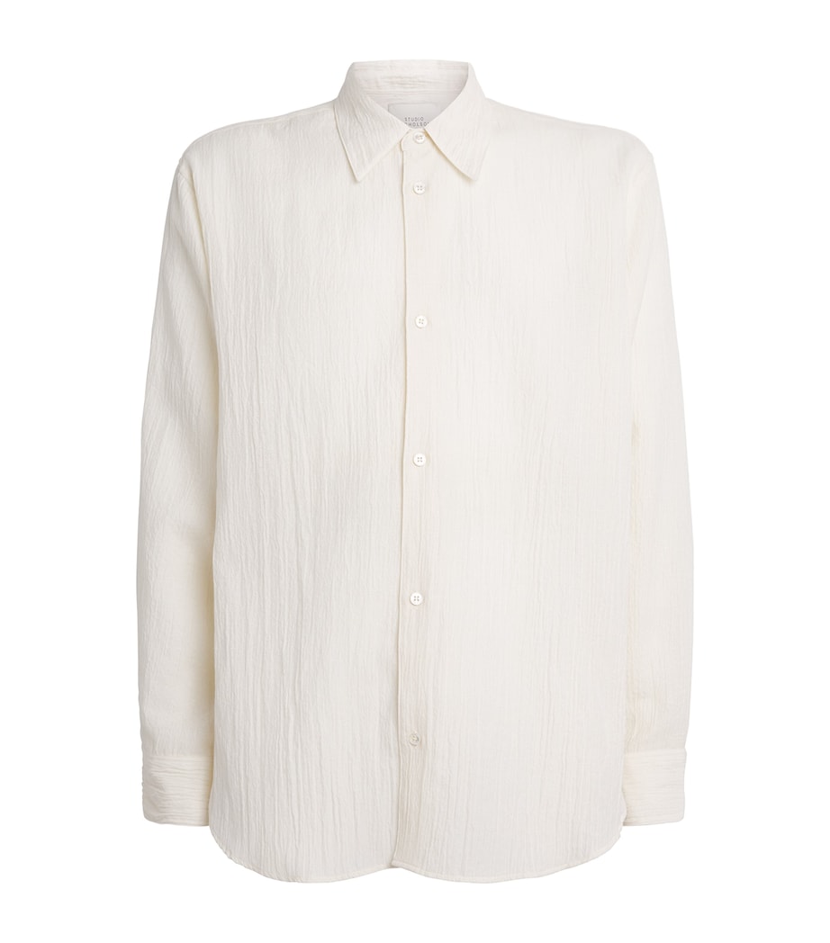 Cotton-Blend Oversized View Shirt MILK Image 1