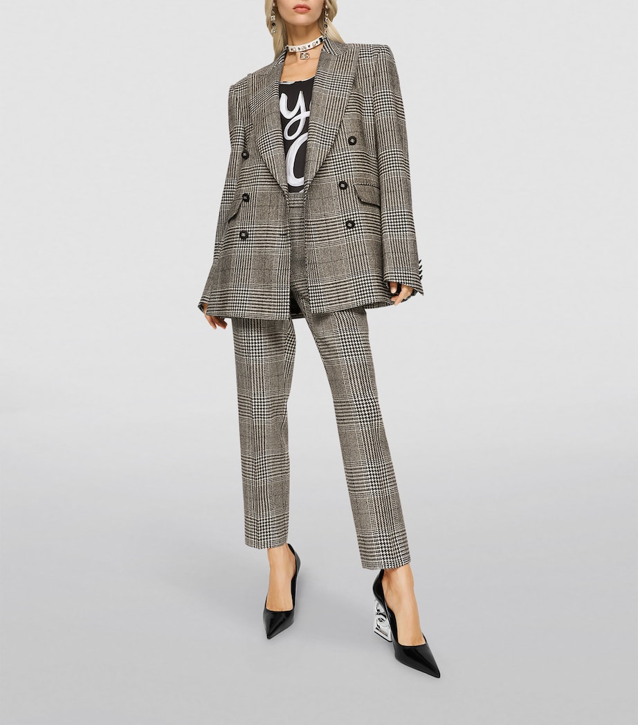 Wool Houndstooth Trousers S8100-CHECK-TARTAN Image 2