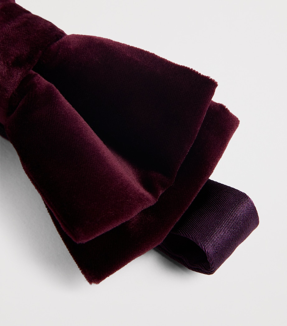 Velvet Bow Tie 28A_DARK RED ALT Image 3