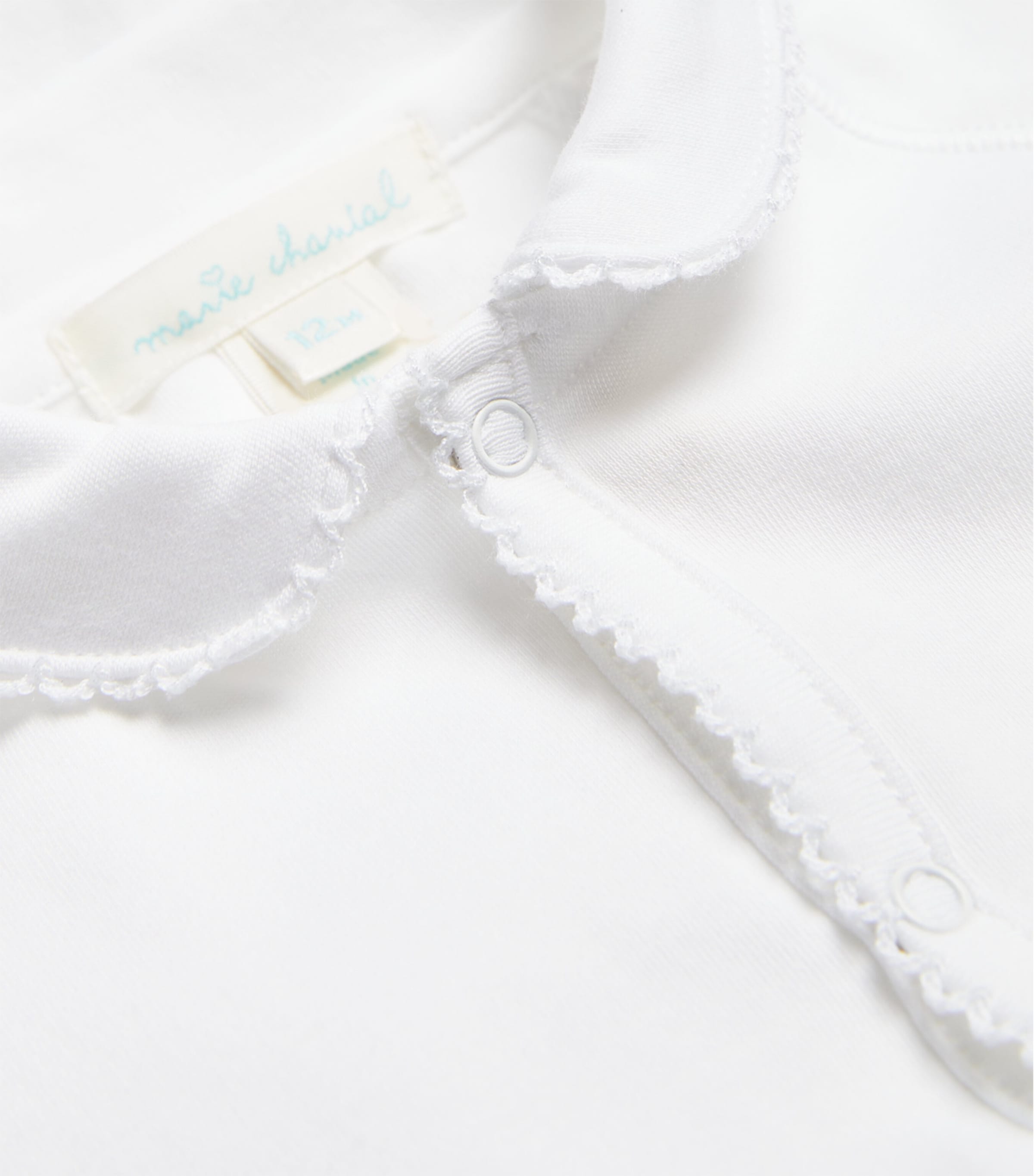 Marie-Chantal Angel Wing Sleepsuit with Mittens (0-12 Months) White Image 2