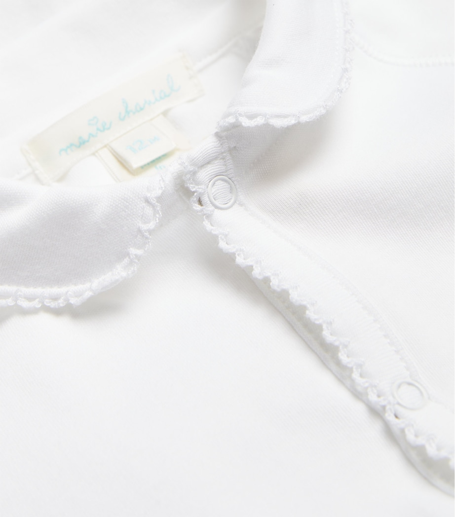 Marie-Chantal Angel Wing Sleepsuit with Mittens (0-12 Months) White Image 2