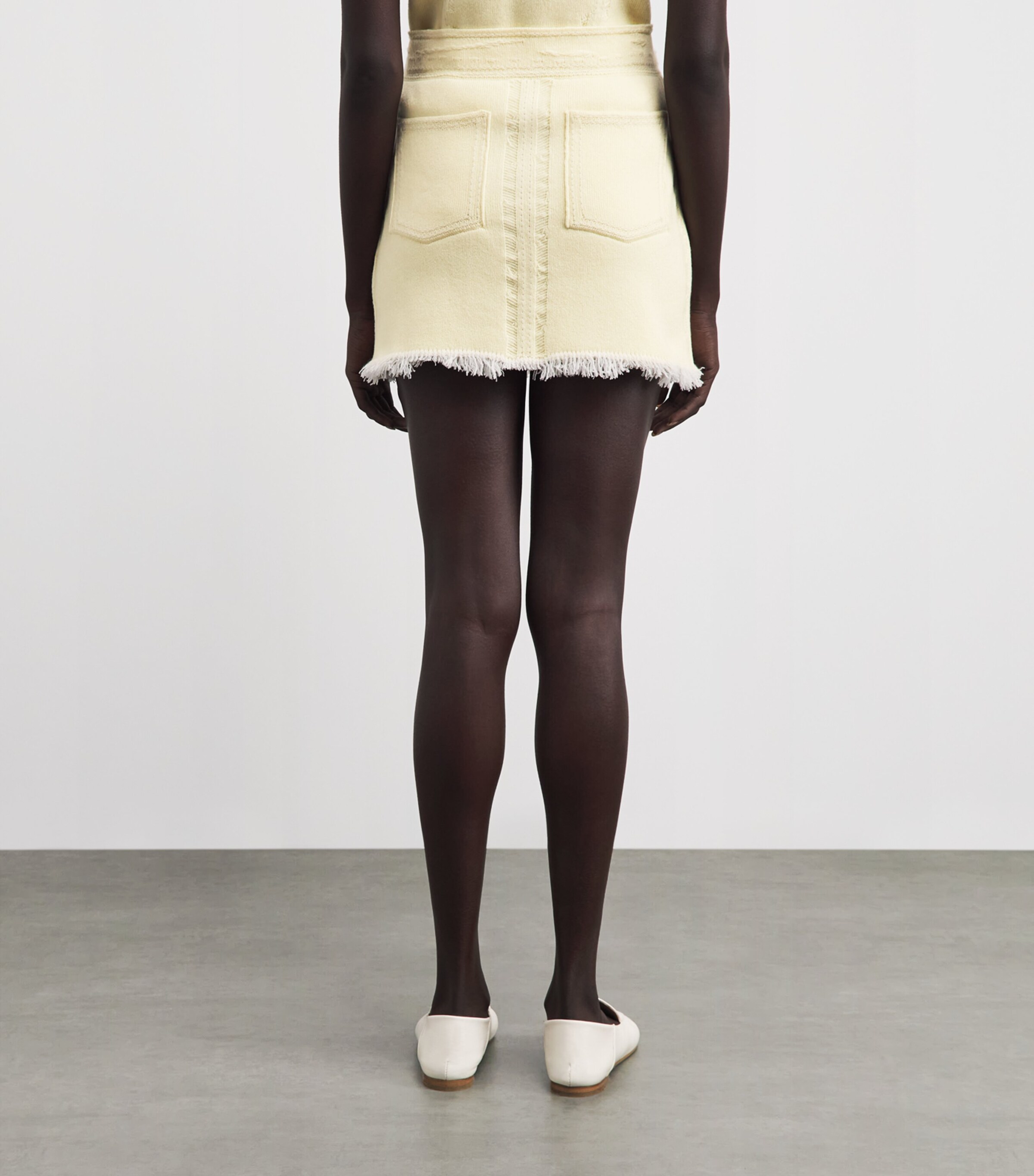 Barrie Womens Cashmere-Cotton Denim Mini Skirt Butter Denim Image 5