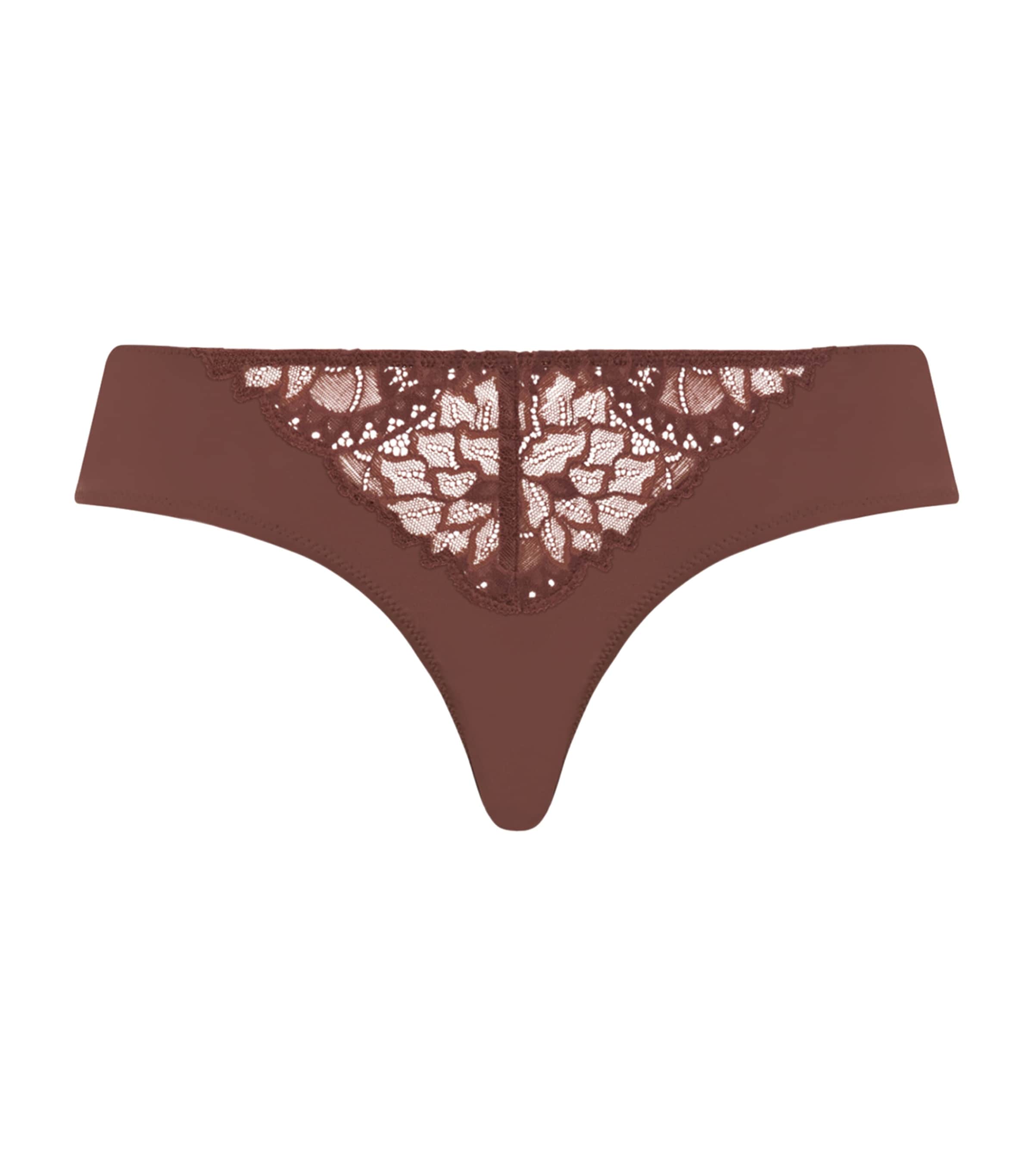 Hanro Womens Azelia Mini Briefs Cinnamon Image 1