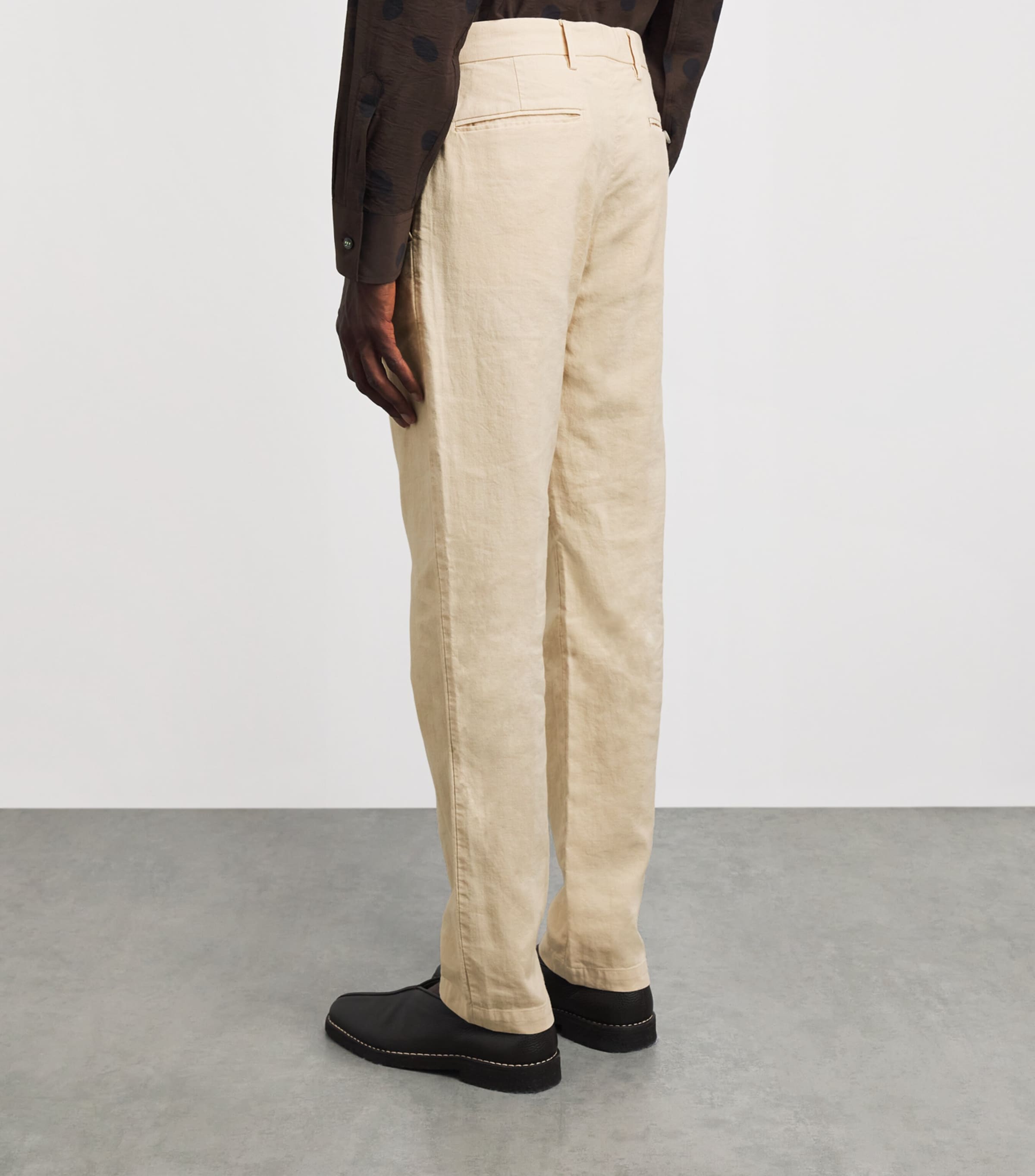 Paul Smith Mens Cotton-Blend Chinos Beige Image 5