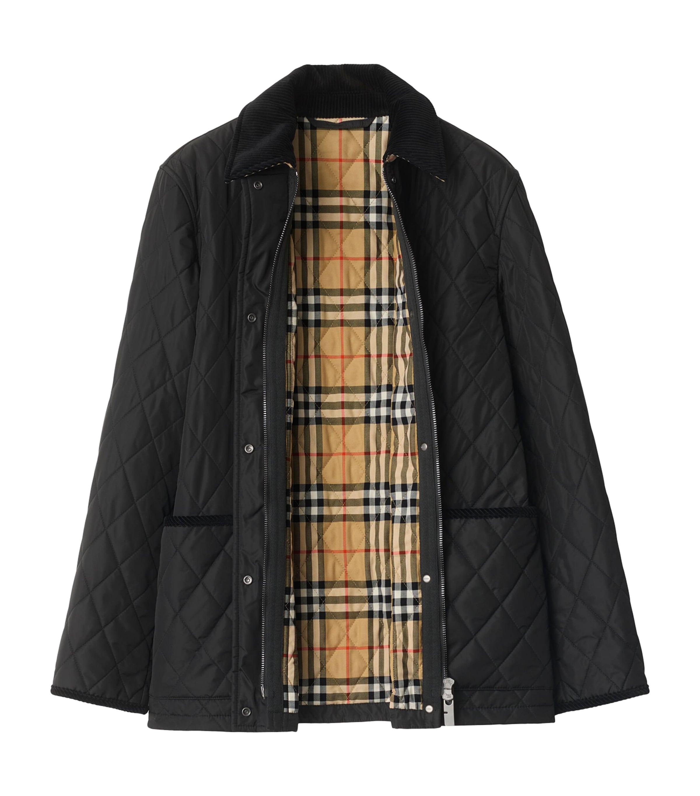 Quilted Belted Field Jacket BLACK Image 6