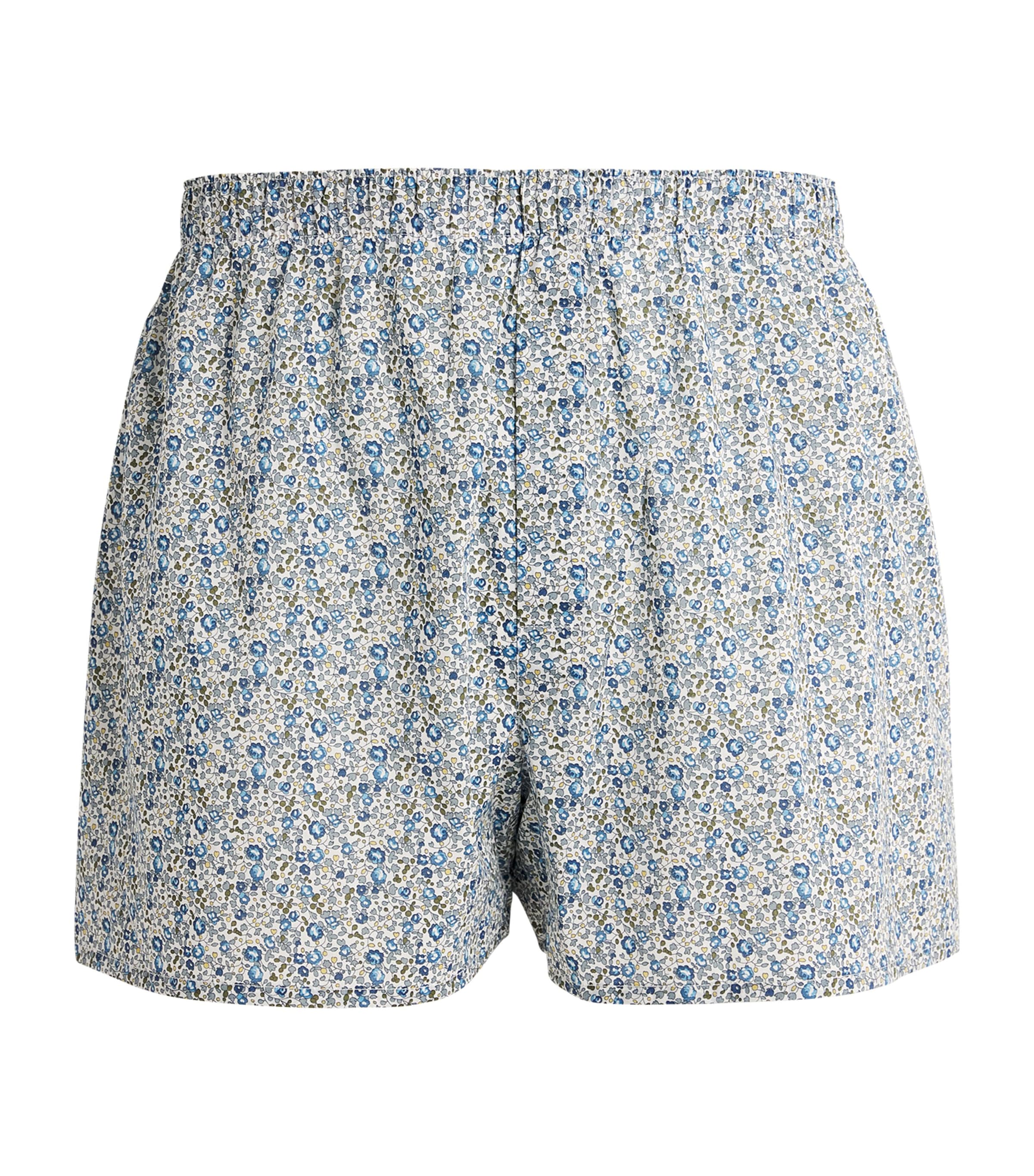 Shop Sunspel Cotton Classic Boxer Shorts In Blue