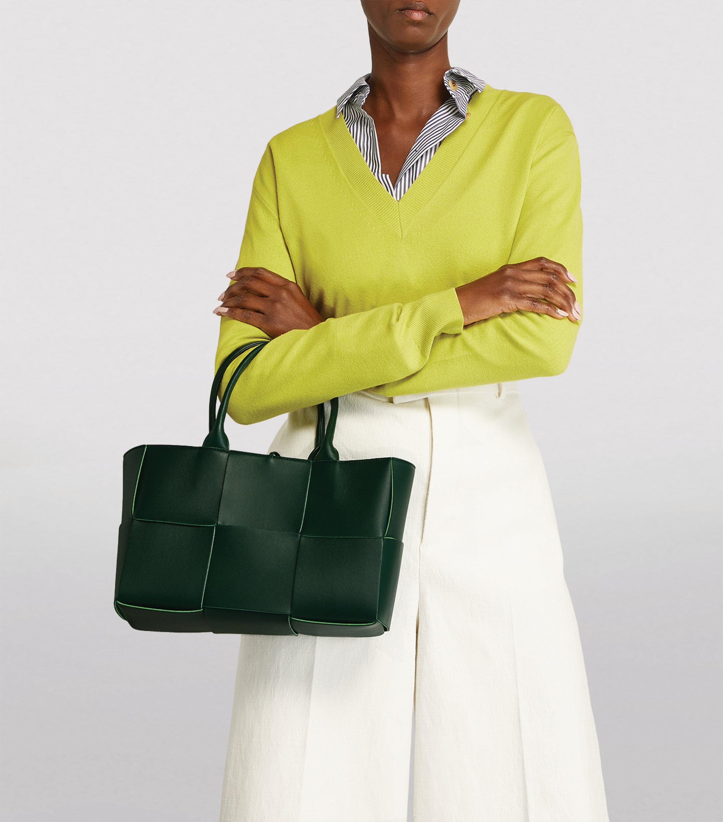 Bottega Veneta Green Leather Arco Tote Bag | Harrods US