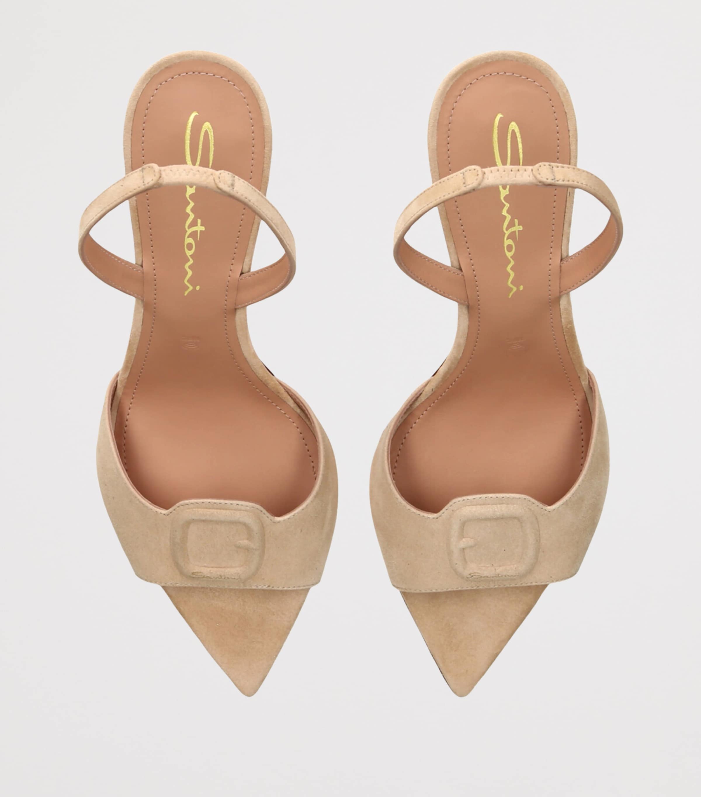 Suede Slingback Sandals 85 BROWN Image 4