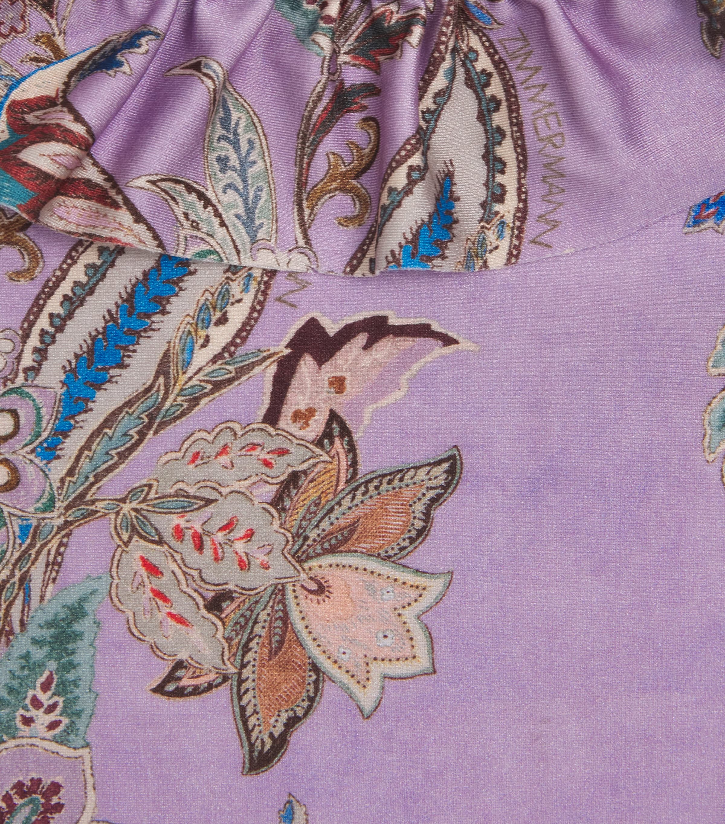 Rhiannon Trim Racer Swimsuit (2-12 Years) PURPLE PAISLEY Image 2