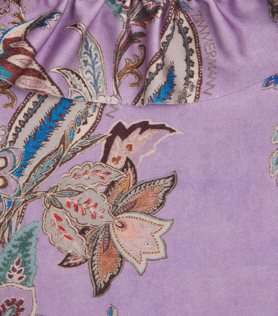 Rhiannon Trim Racer Swimsuit (2-12 Years) PURPLE PAISLEY Image 2