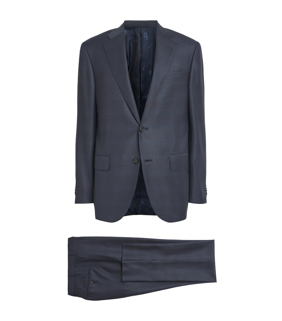 Corneliani Mens Virgin Wool 2-Piece Suit Blue Image 1