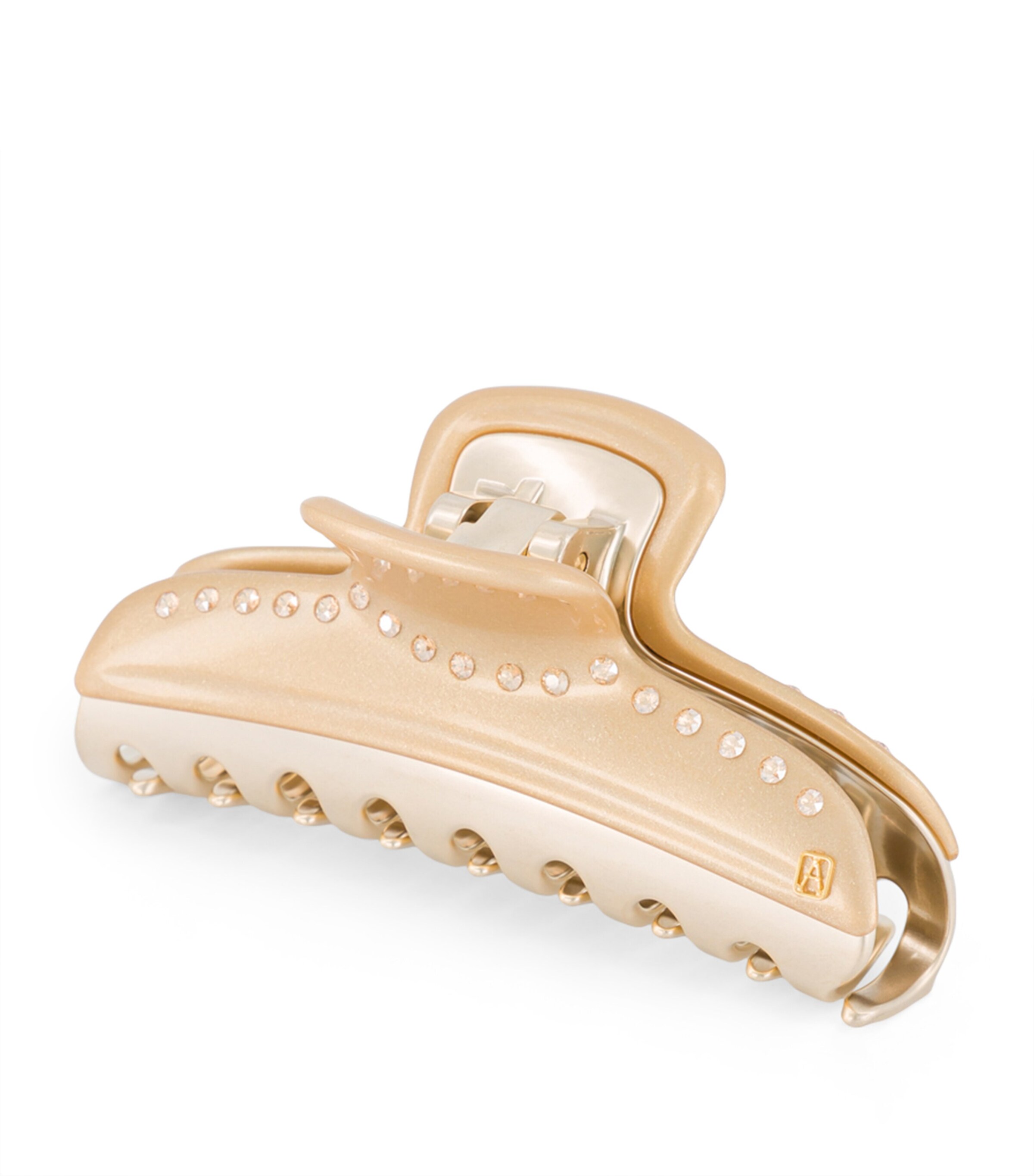 Alexandre de Paris Gold-Plated Crystal-Embellished Claw Hair Clip Pail Dore/or Image 2